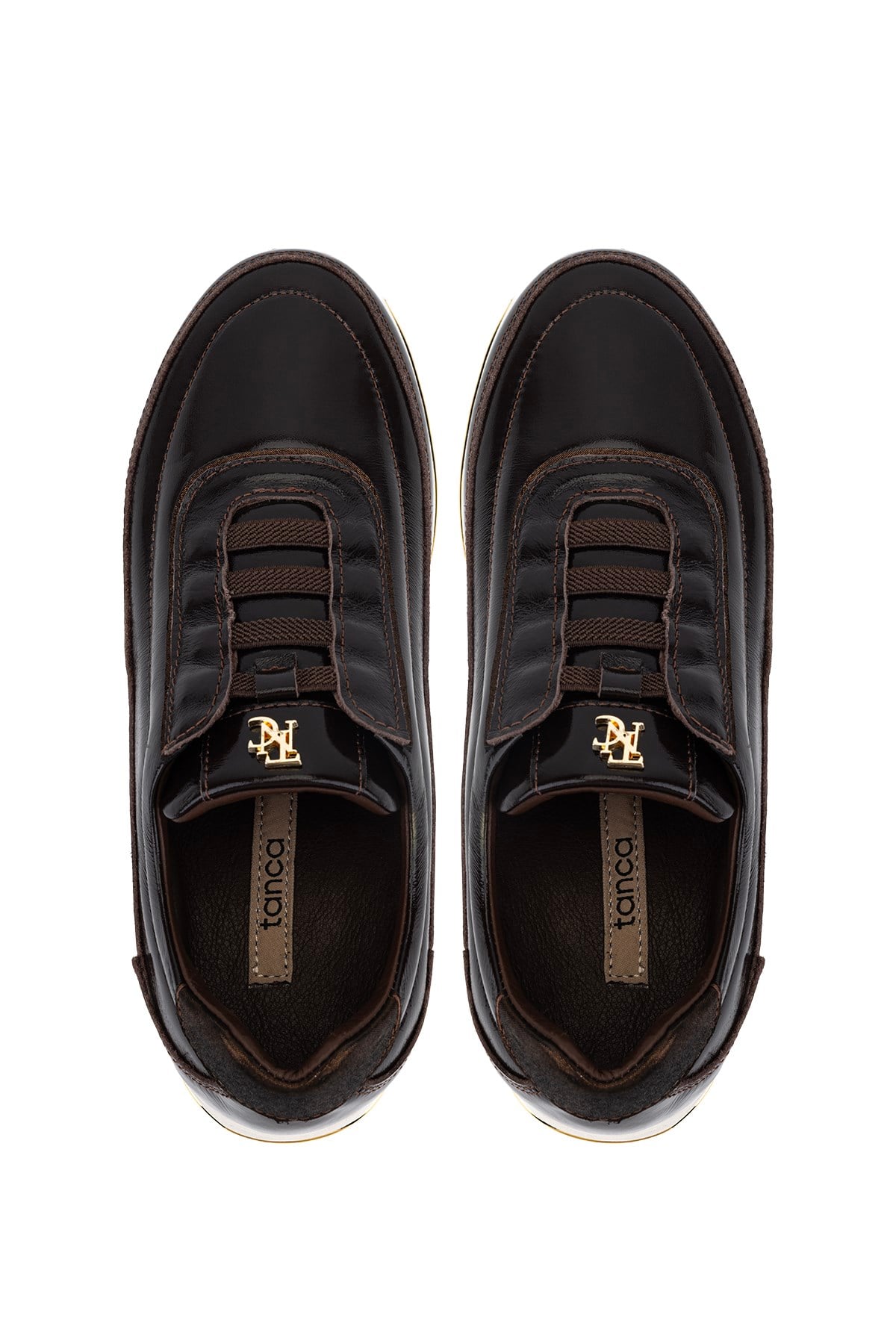 Tamer Tanca Kadın Hakiki Deri Kahverengi Rugan Sneakers & Spor Ayakkabı