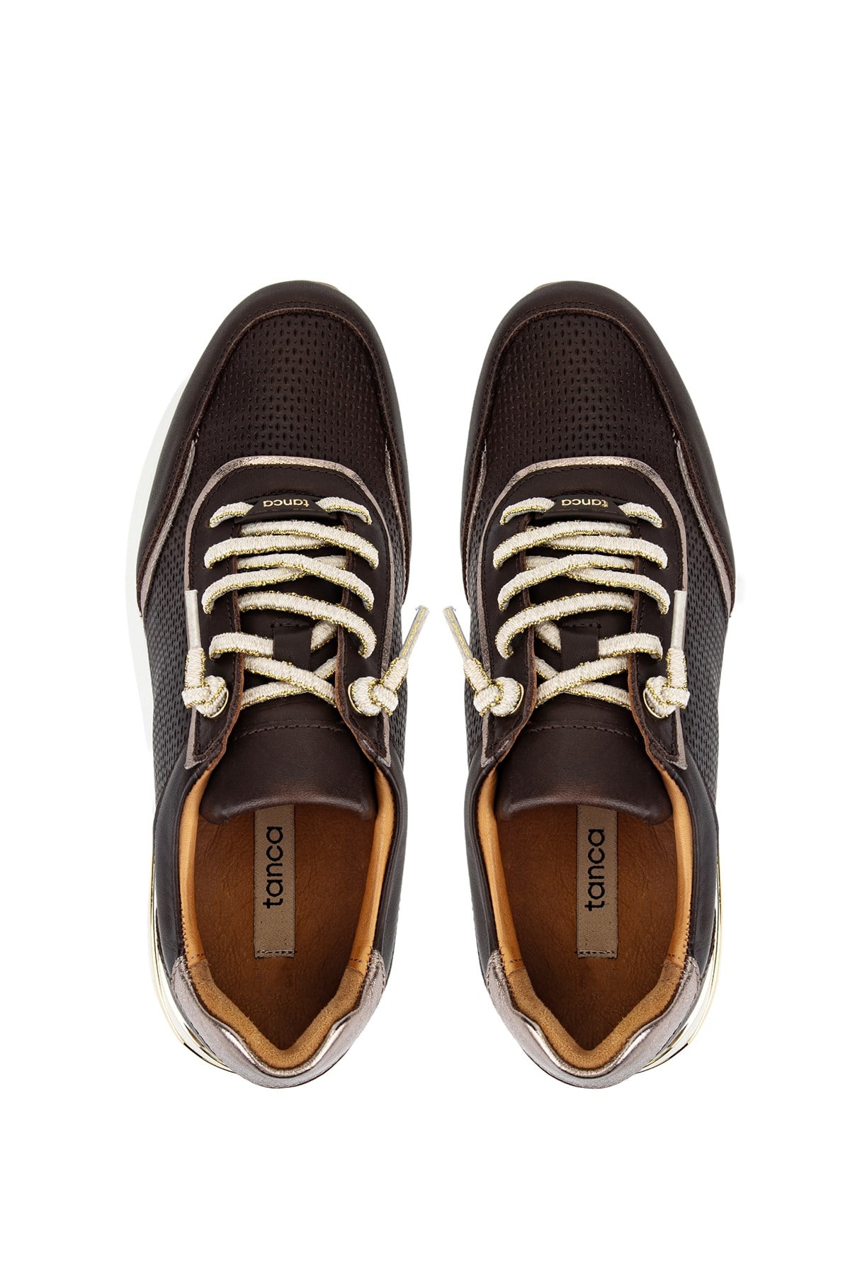Tamer Tanca Kadın Hakiki Deri Kahverengi Sneakers & Spor Ayakkabı