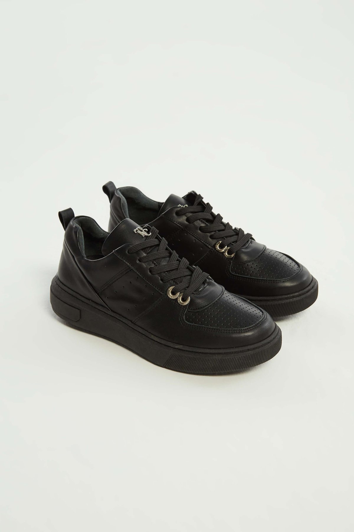 Tamer Tanca Kadın Hakiki Deri Siyah Deri Sneakers & Spor Ayakkabı