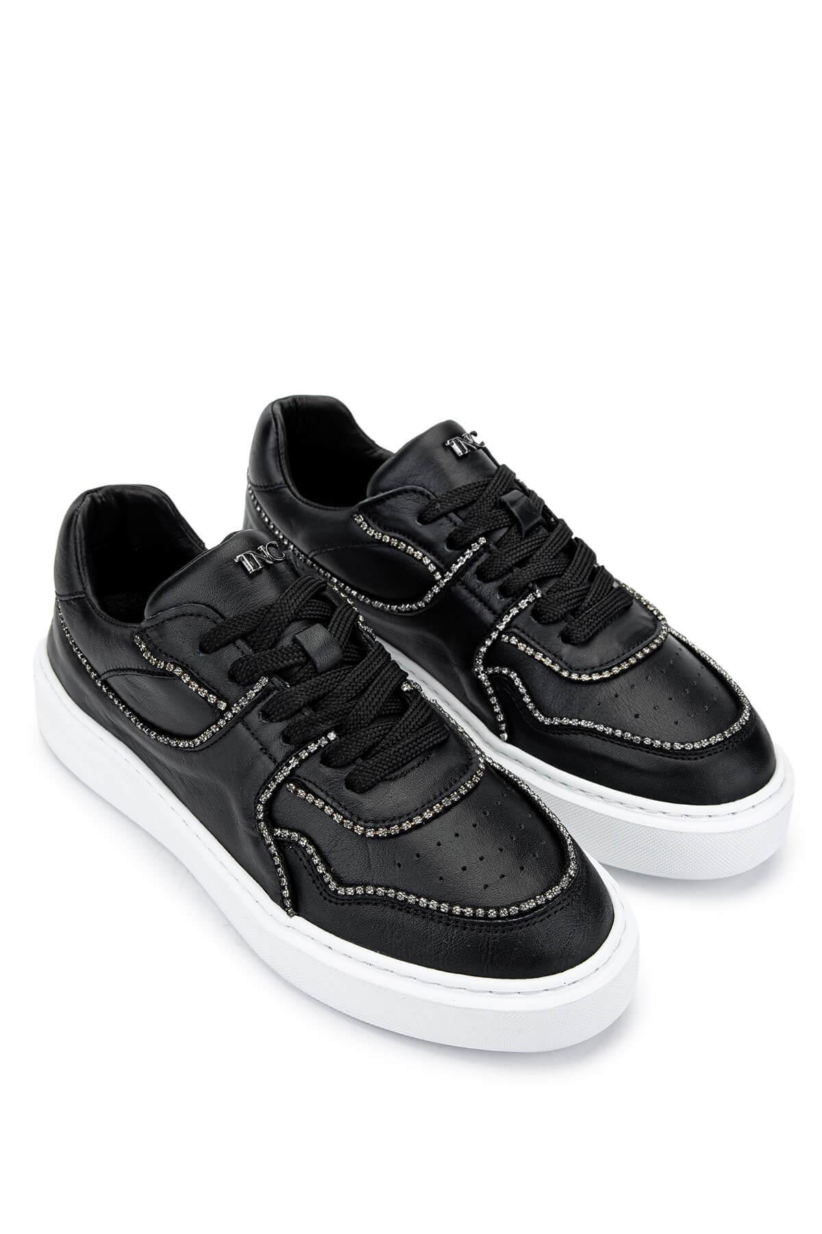 Tamer Tanca Kadın Hakiki Deri Siyah Deri Sneakers & Spor Ayakkabı