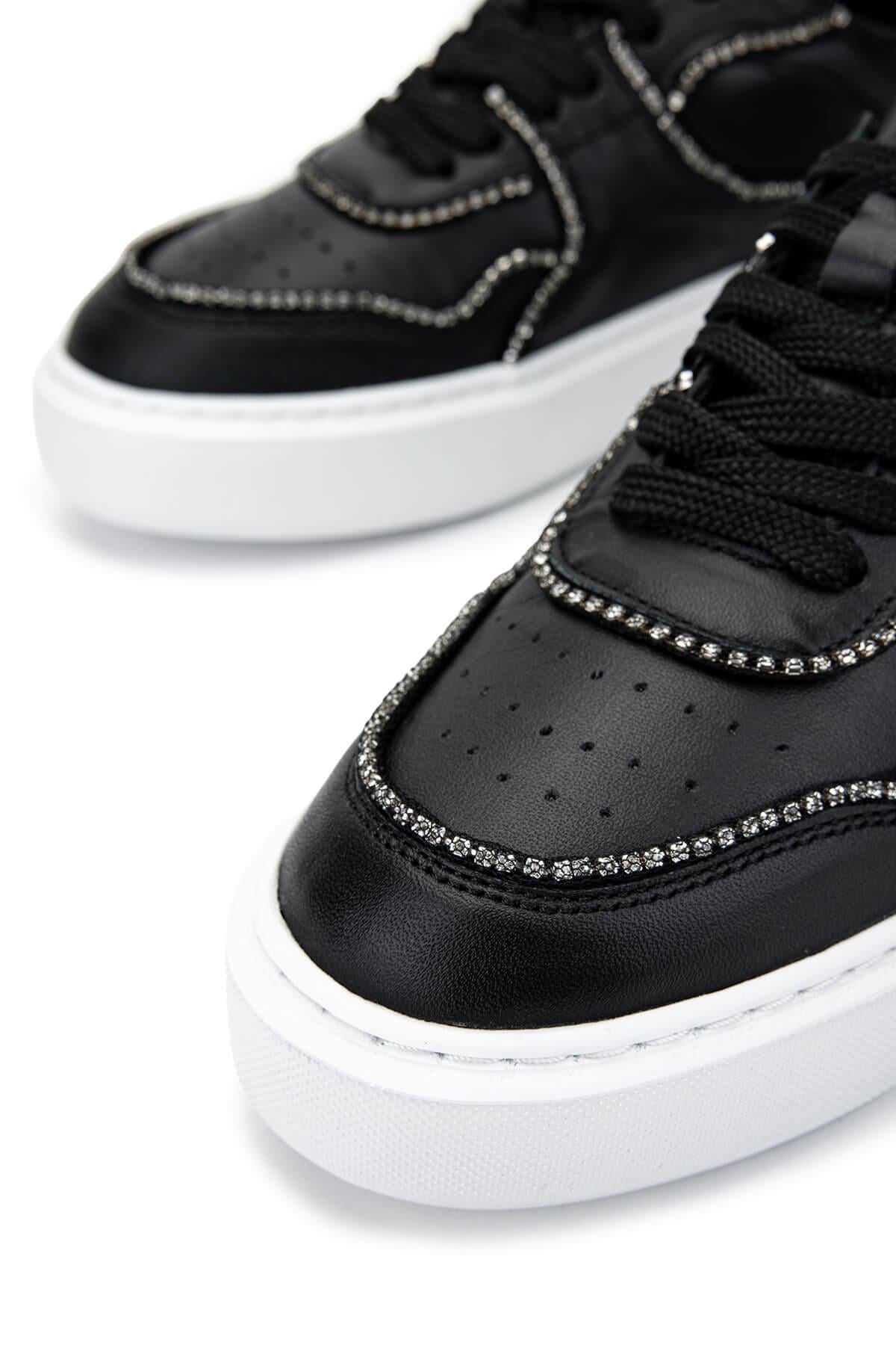 Tamer Tanca Kadın Hakiki Deri Siyah Deri Sneakers & Spor Ayakkabı