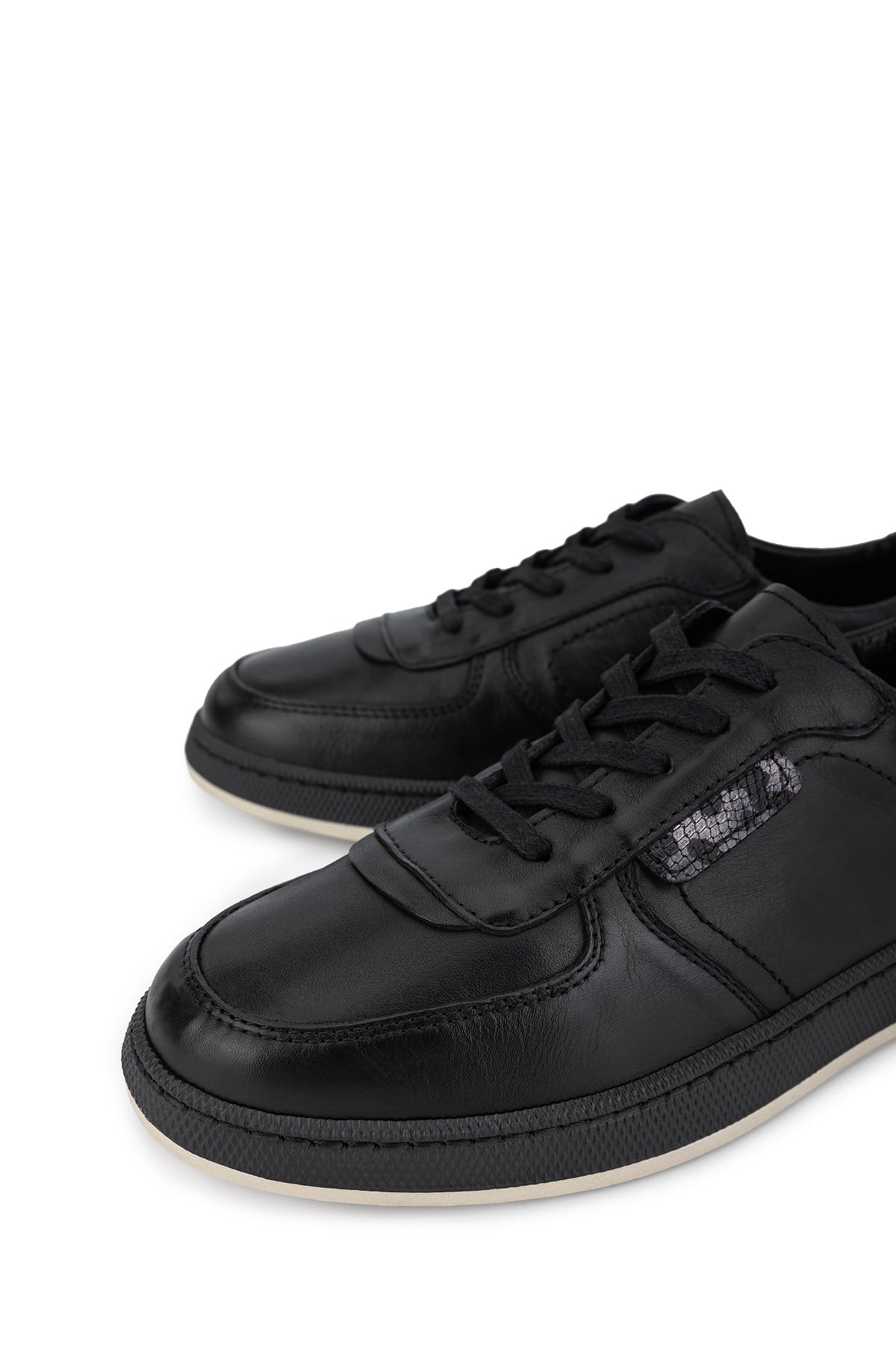 Tamer Tanca Kadın Hakiki Deri Siyah Sneakers & Spor Ayakkabı