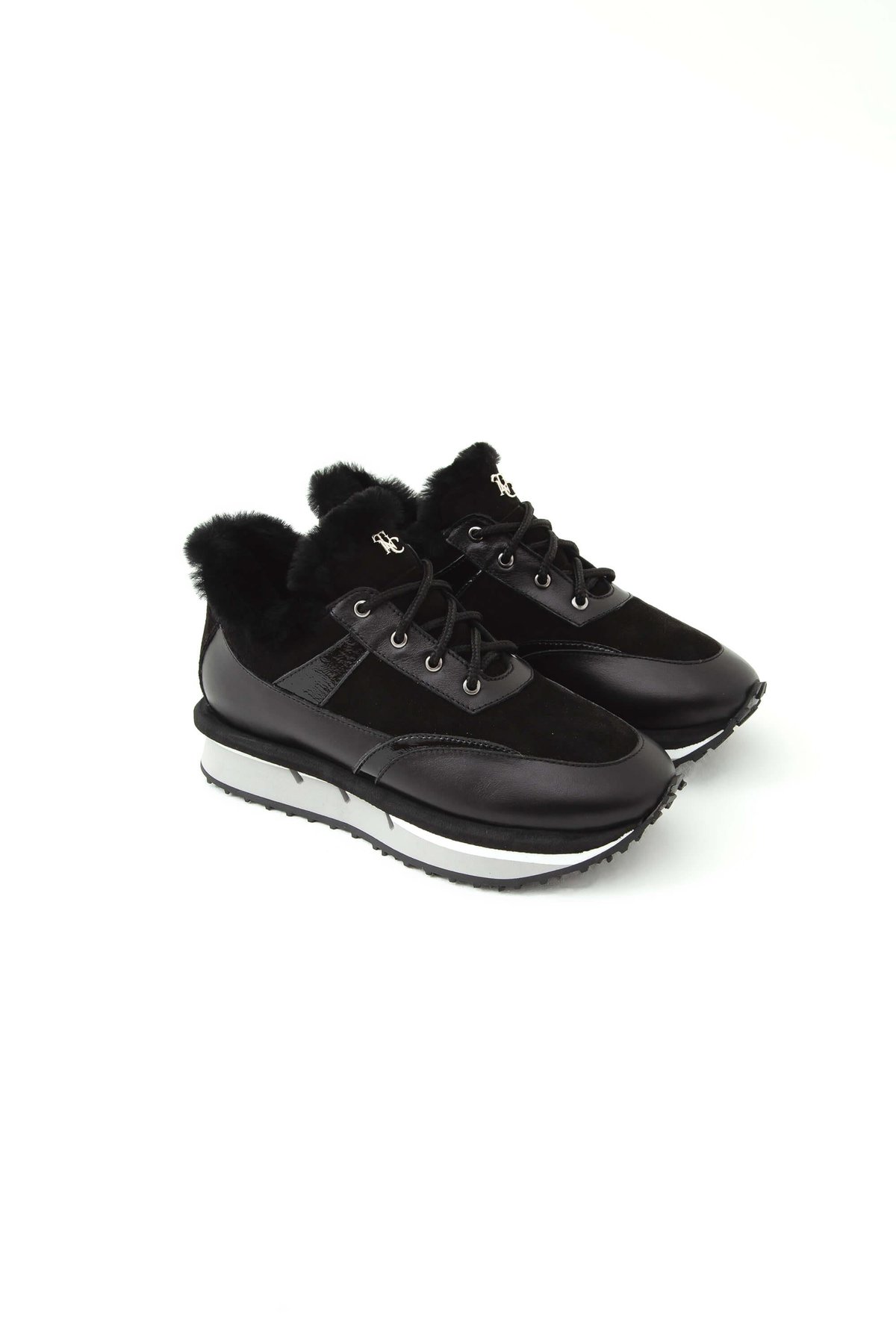 Tamer Tanca Kadın Hakiki Deri Siyah Sneakers & Spor Ayakkabı