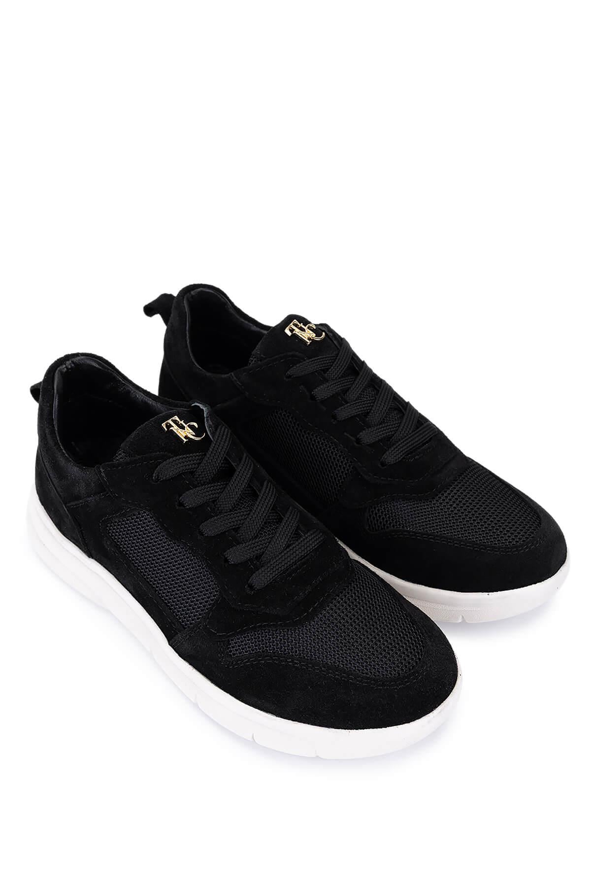 Tamer Tanca Kadın Hakiki Deri Siyah Sneakers & Spor Ayakkabı