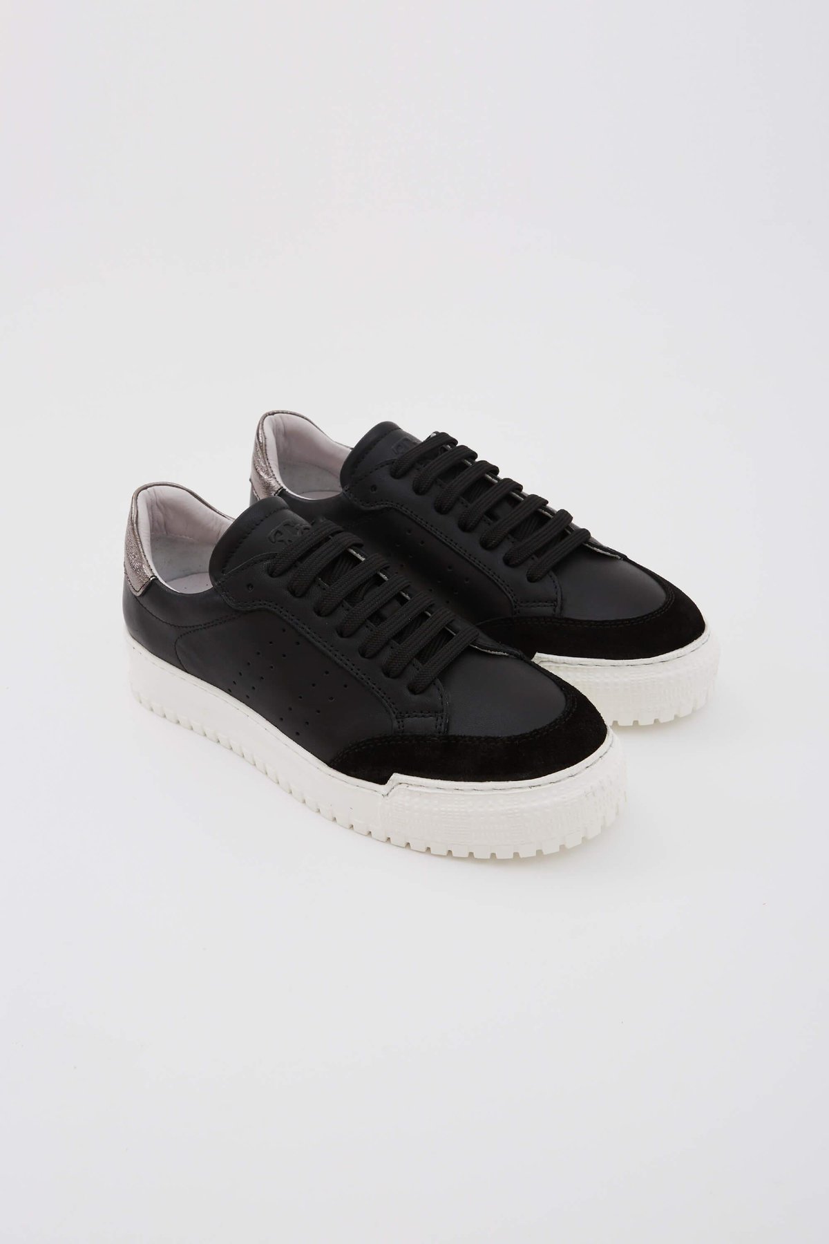 Tamer Tanca Kadın Hakiki Deri Siyah Sneakers & Spor Ayakkabı