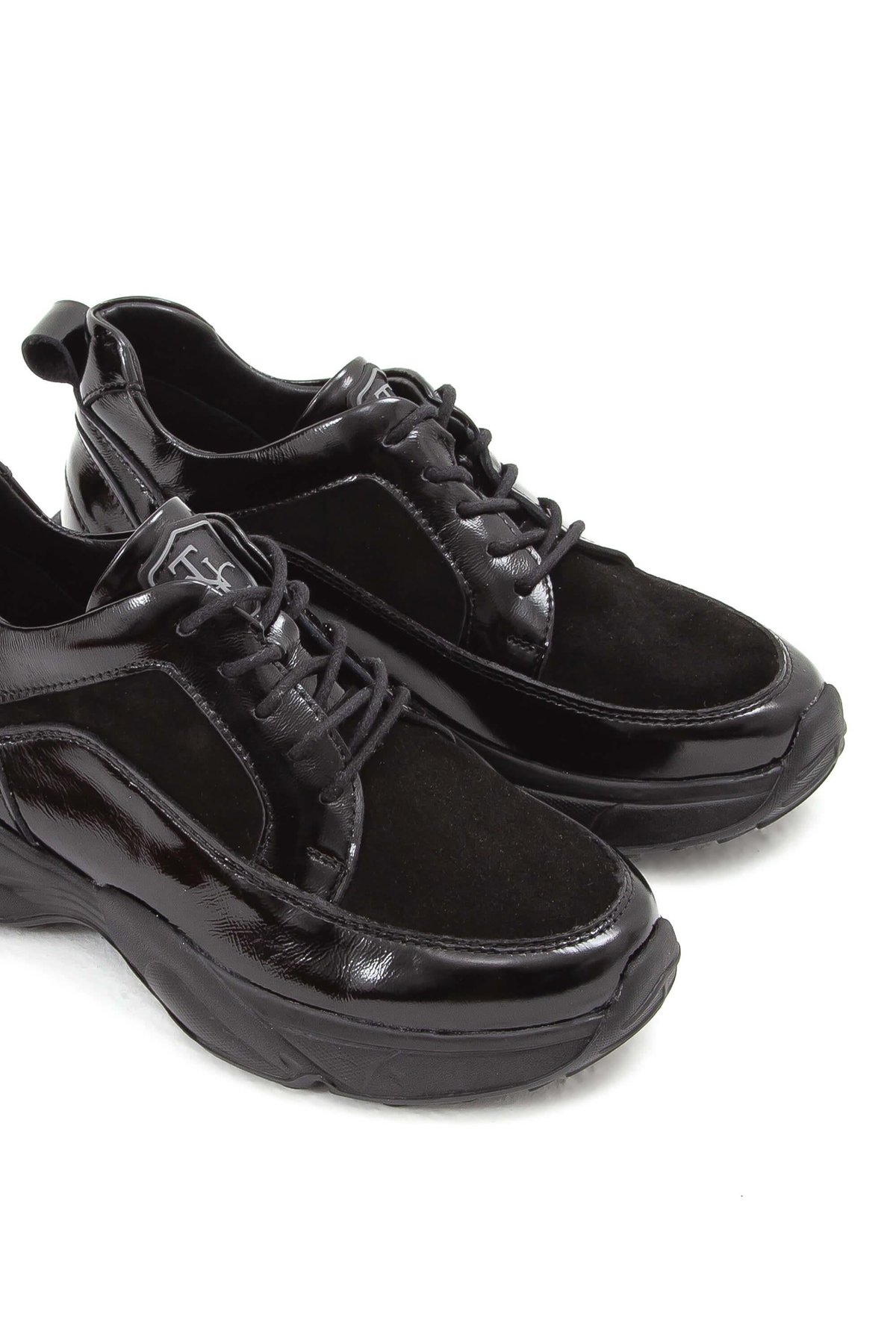 Tamer Tanca Kadın Hakiki Deri Siyah Sneakers & Spor Ayakkabı