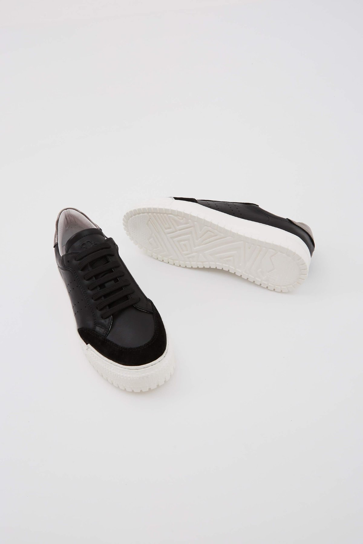 Tamer Tanca Kadın Hakiki Deri Siyah Sneakers & Spor Ayakkabı
