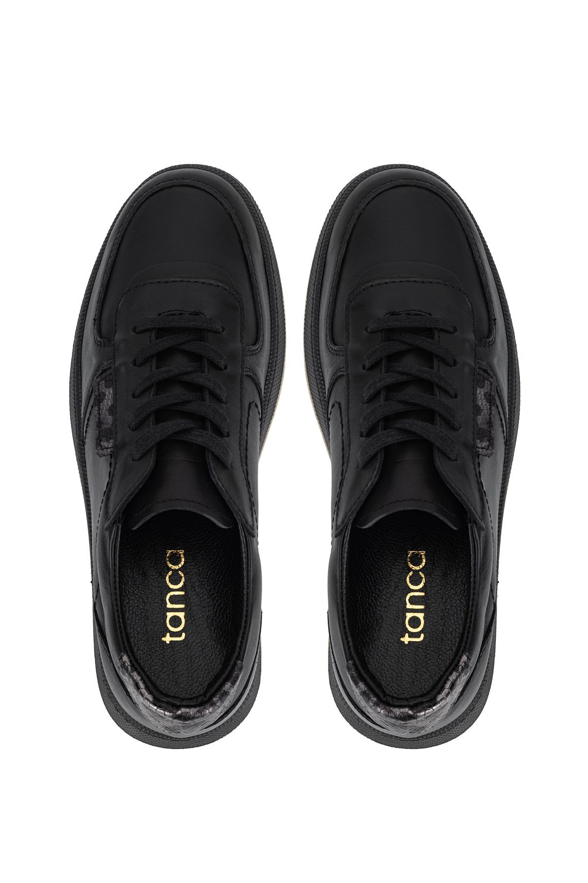 Tamer Tanca Kadın Hakiki Deri Siyah Sneakers & Spor Ayakkabı