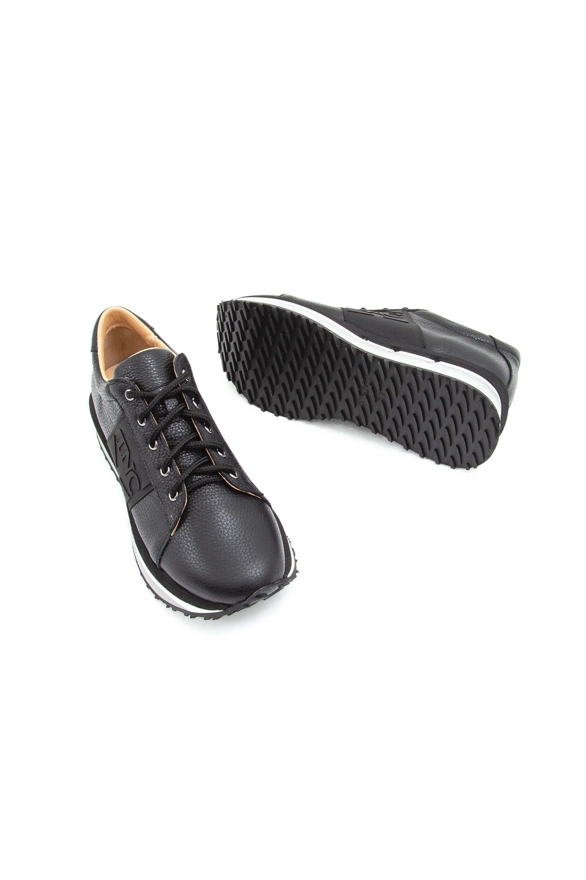 Tamer Tanca Kadın Hakiki Deri Siyah Sneakers & Spor Ayakkabı