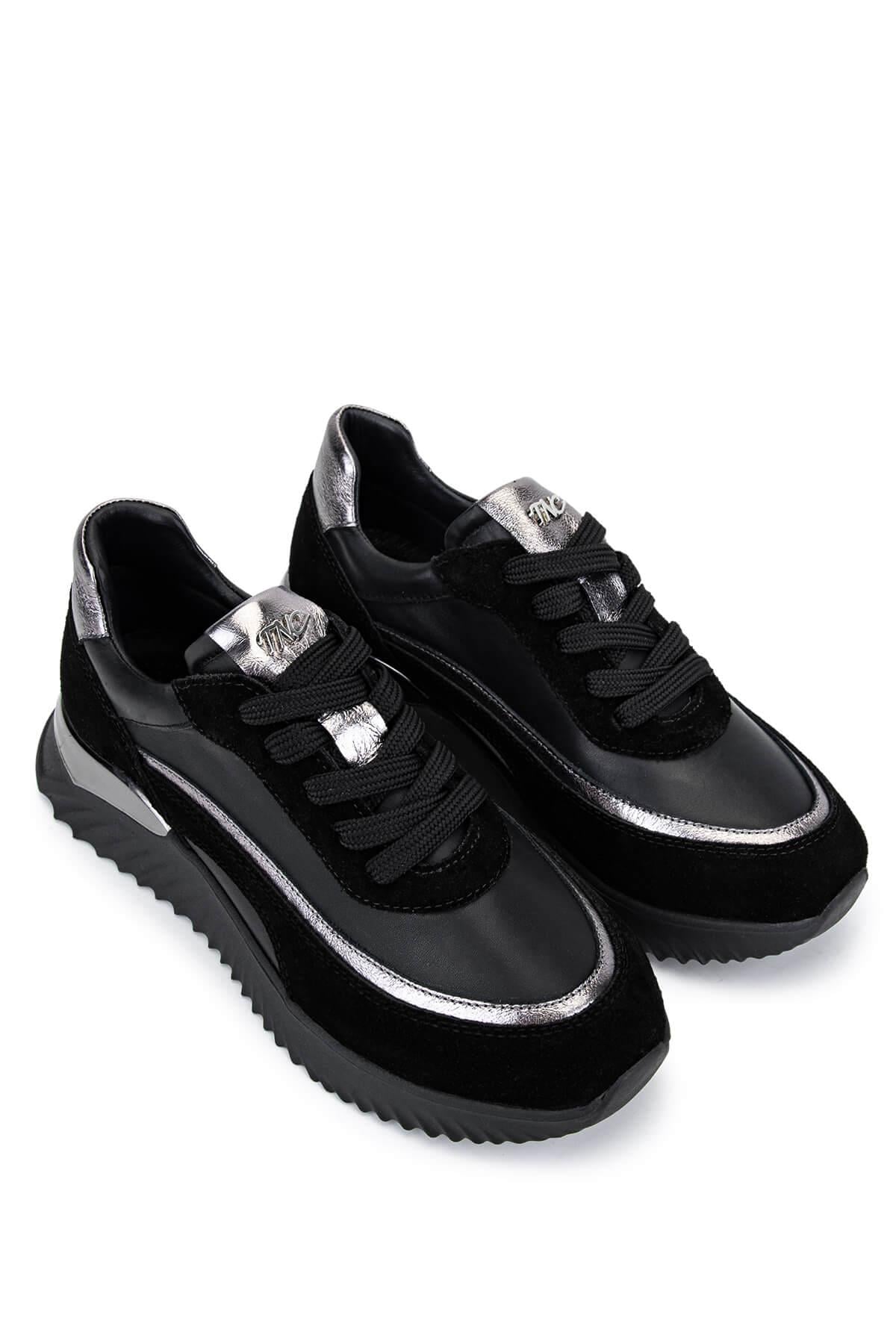 Tamer Tanca Kadın Hakiki Deri Siyah Sneakers & Spor Ayakkabı