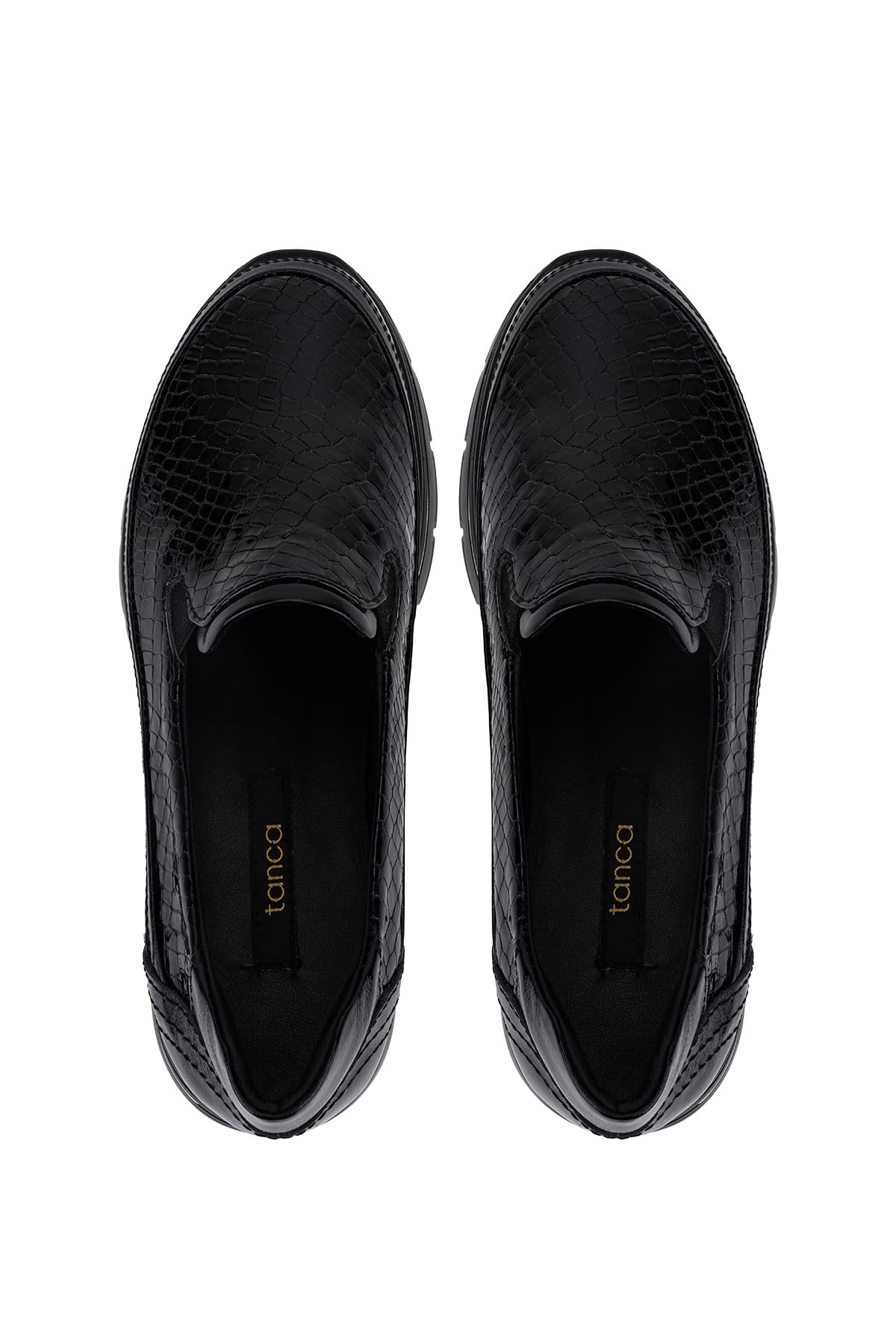Tamer Tanca Kadın Hakiki Deri Siyah Sneakers & Spor Ayakkabı
