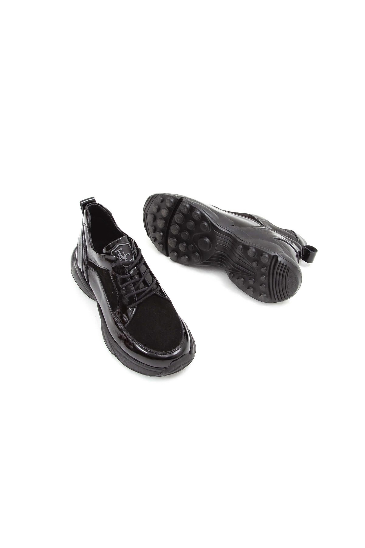 Tamer Tanca Kadın Hakiki Deri Siyah Sneakers & Spor Ayakkabı