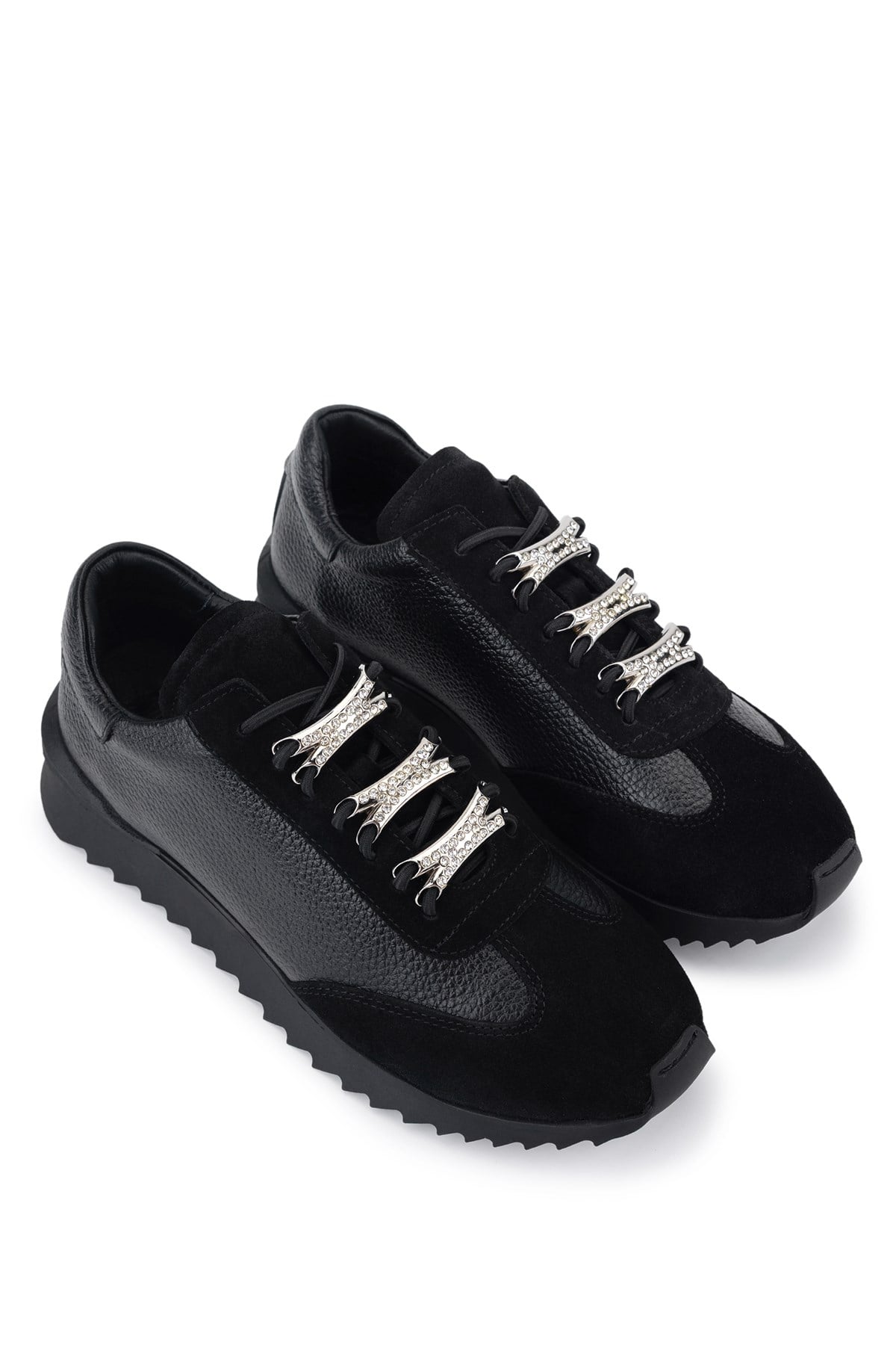 Tamer Tanca Kadın Hakiki Deri Siyah Sneakers & Spor Ayakkabı