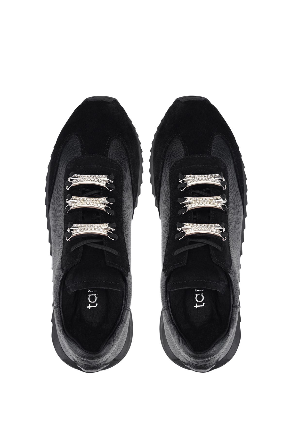 Tamer Tanca Kadın Hakiki Deri Siyah Sneakers & Spor Ayakkabı