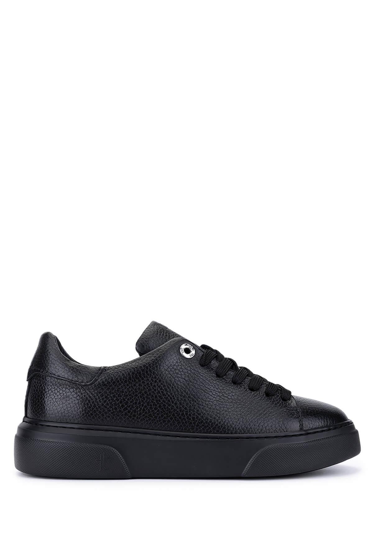 Tamer Tanca Kadın Hakiki Deri Siyah Sneakers & Spor Ayakkabı