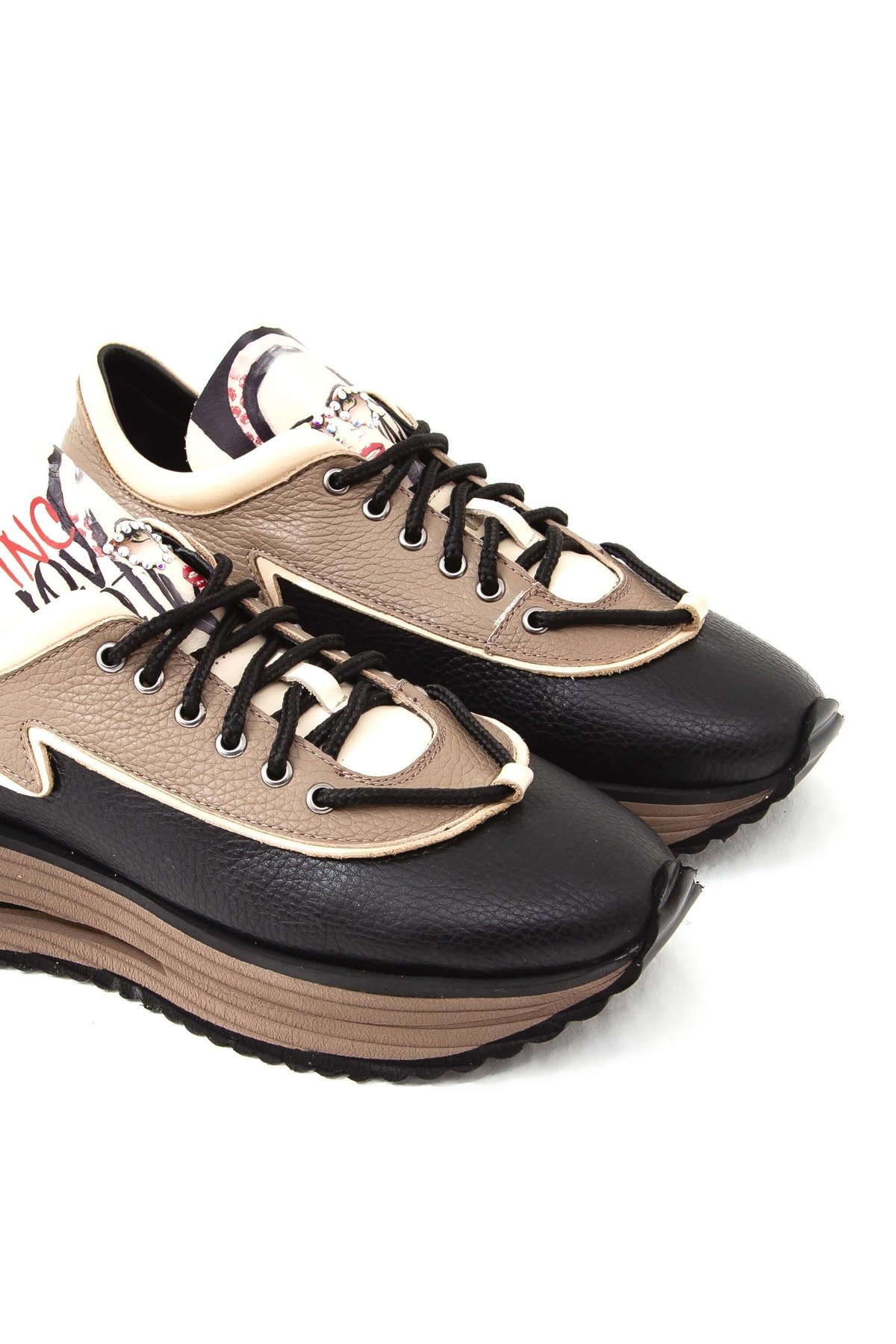 Tamer Tanca Kadın Hakiki Deri Siyah Sneakers & Spor Ayakkabı