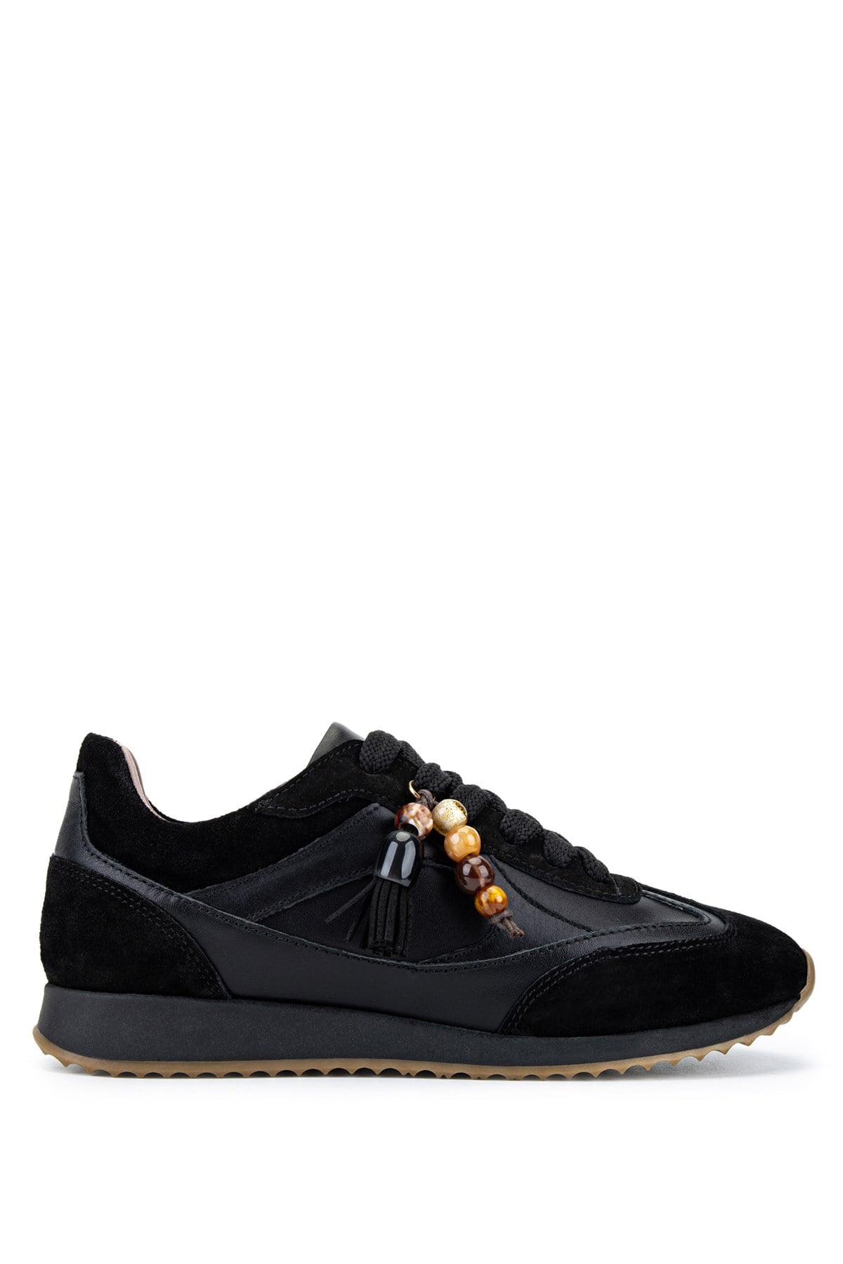Tamer Tanca Kadın Hakiki Deri Siyah Sneakers & Spor Ayakkabı