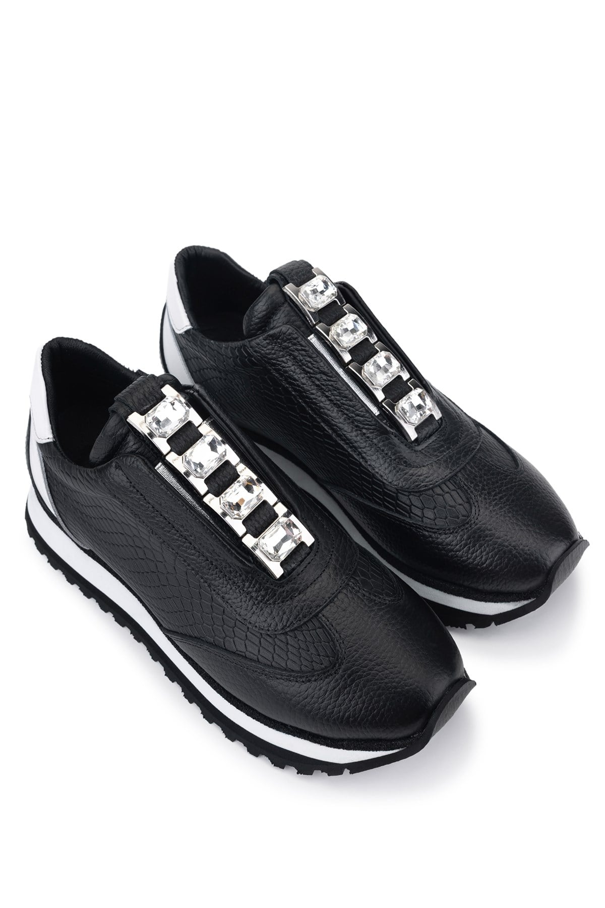 Tamer Tanca Kadın Hakiki Deri Siyah Sneakers & Spor Ayakkabı