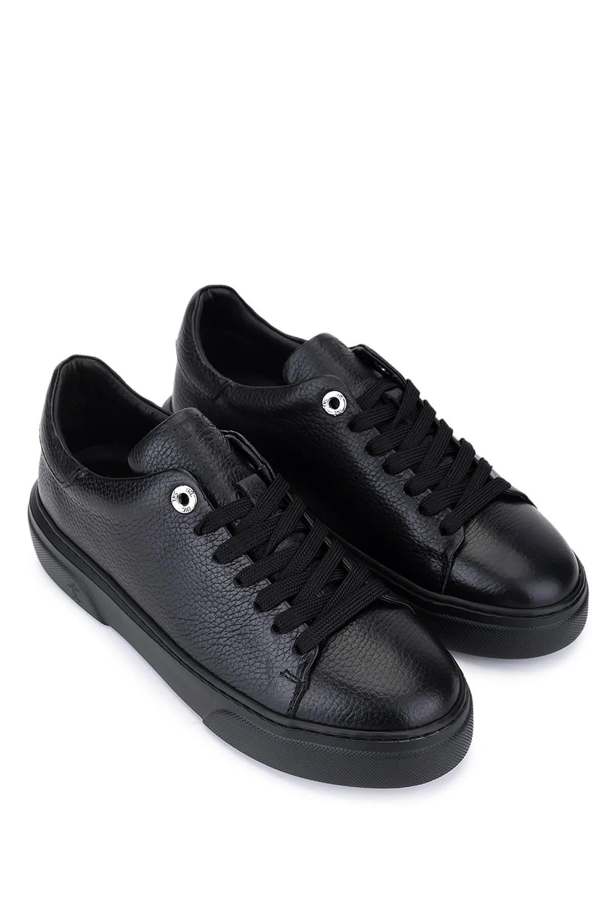 Tamer Tanca Kadın Hakiki Deri Siyah Sneakers & Spor Ayakkabı