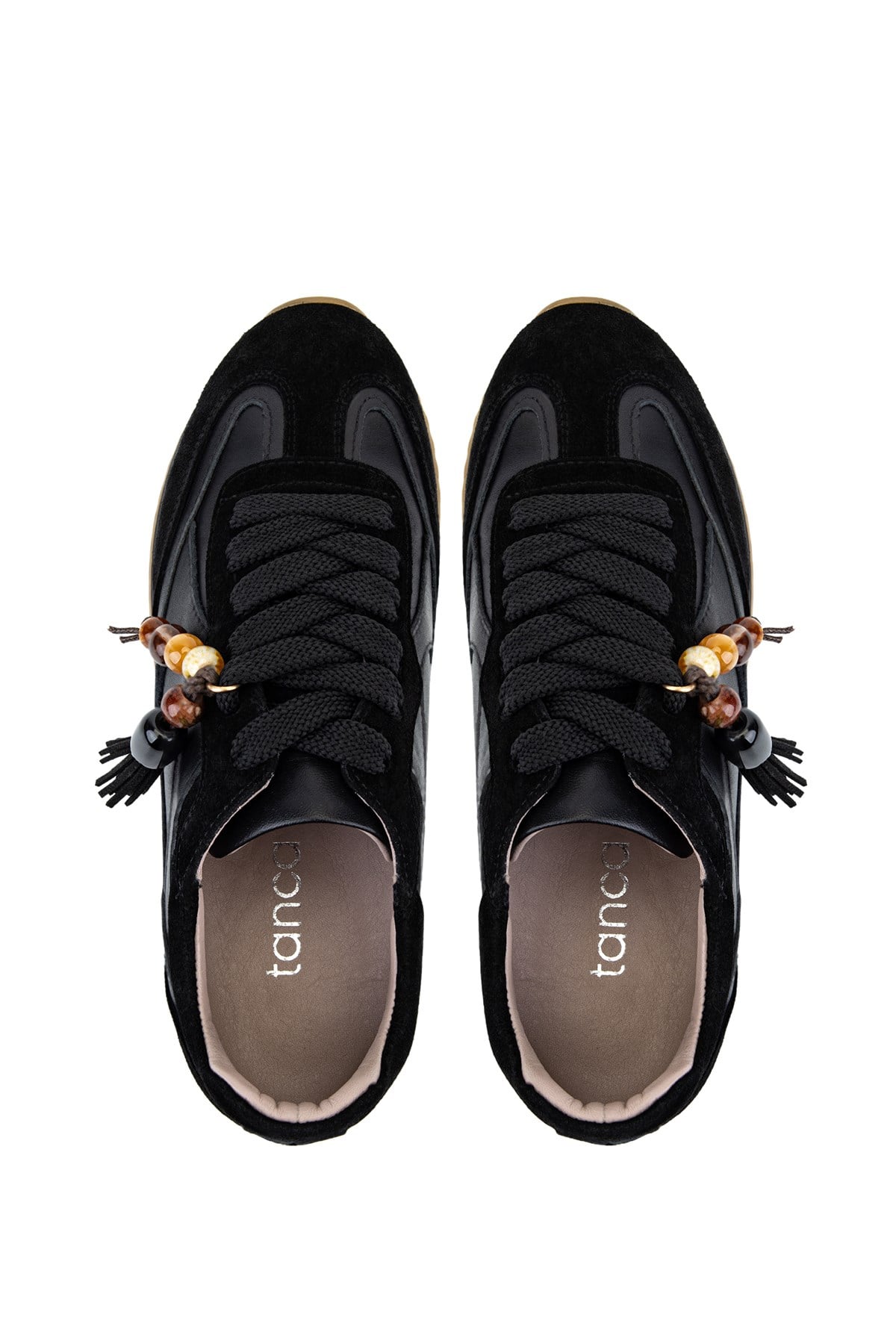 Tamer Tanca Kadın Hakiki Deri Siyah Sneakers & Spor Ayakkabı