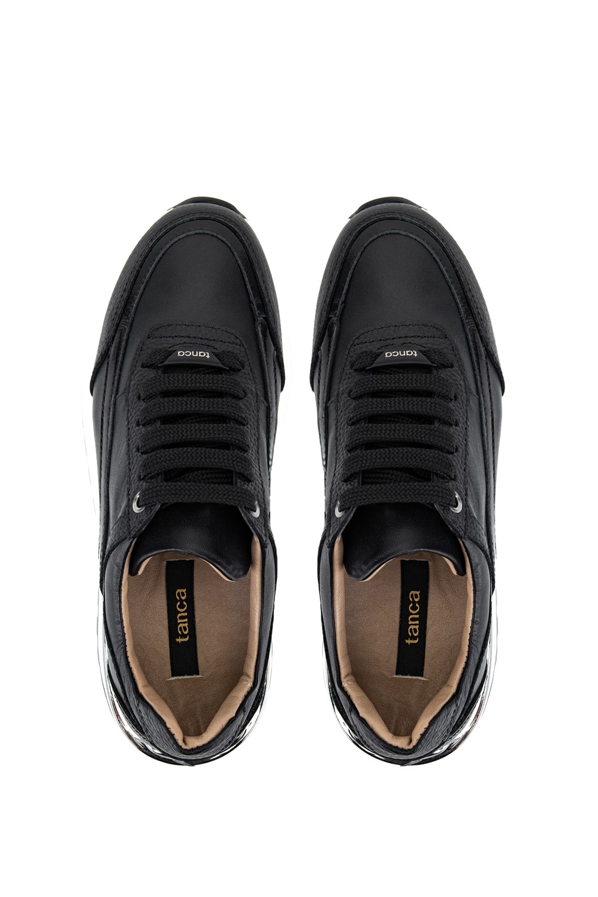 Tamer Tanca Kadın Hakiki Deri Siyah Sneakers & Spor Ayakkabı