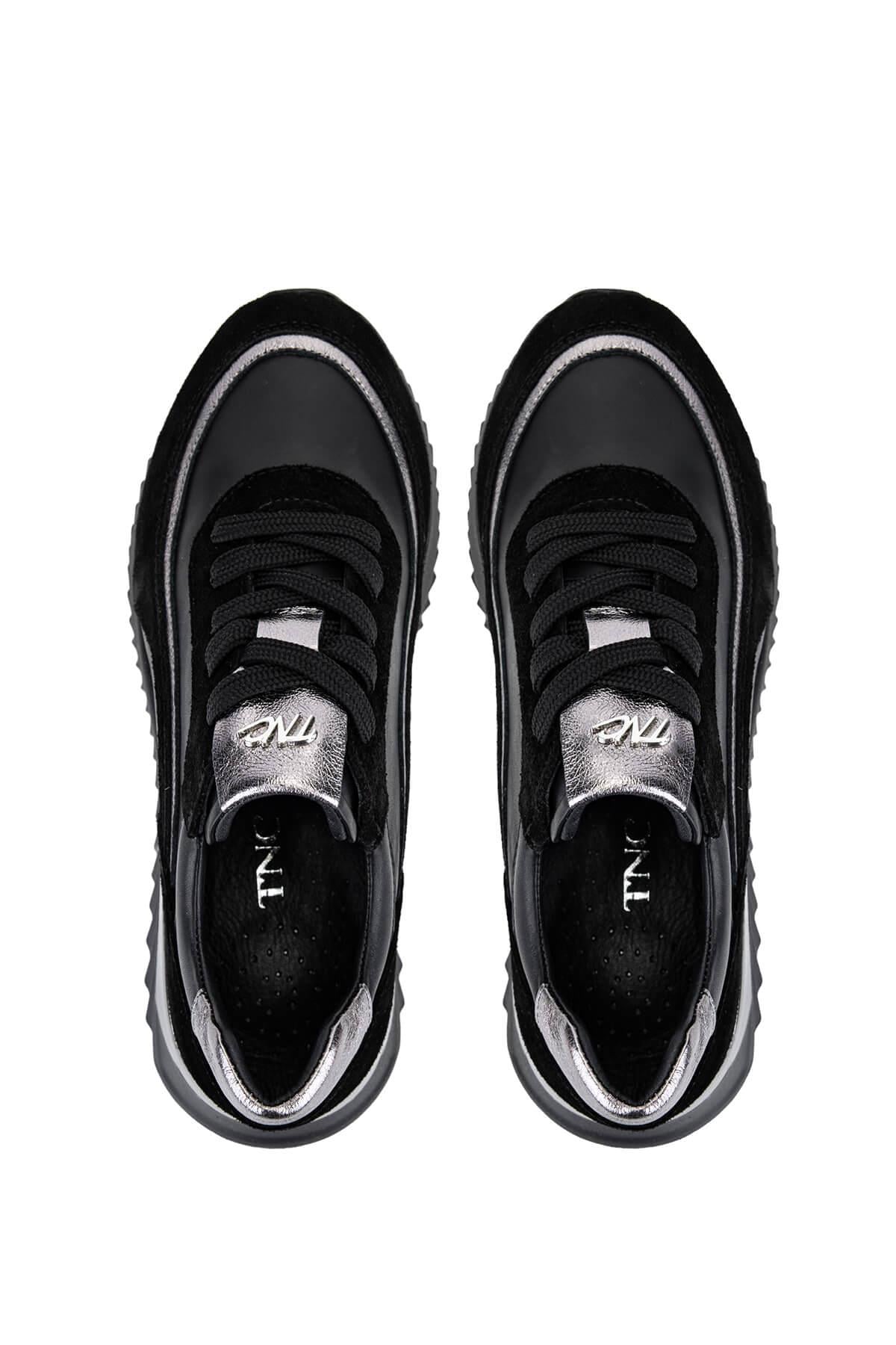 Tamer Tanca Kadın Hakiki Deri Siyah Sneakers & Spor Ayakkabı