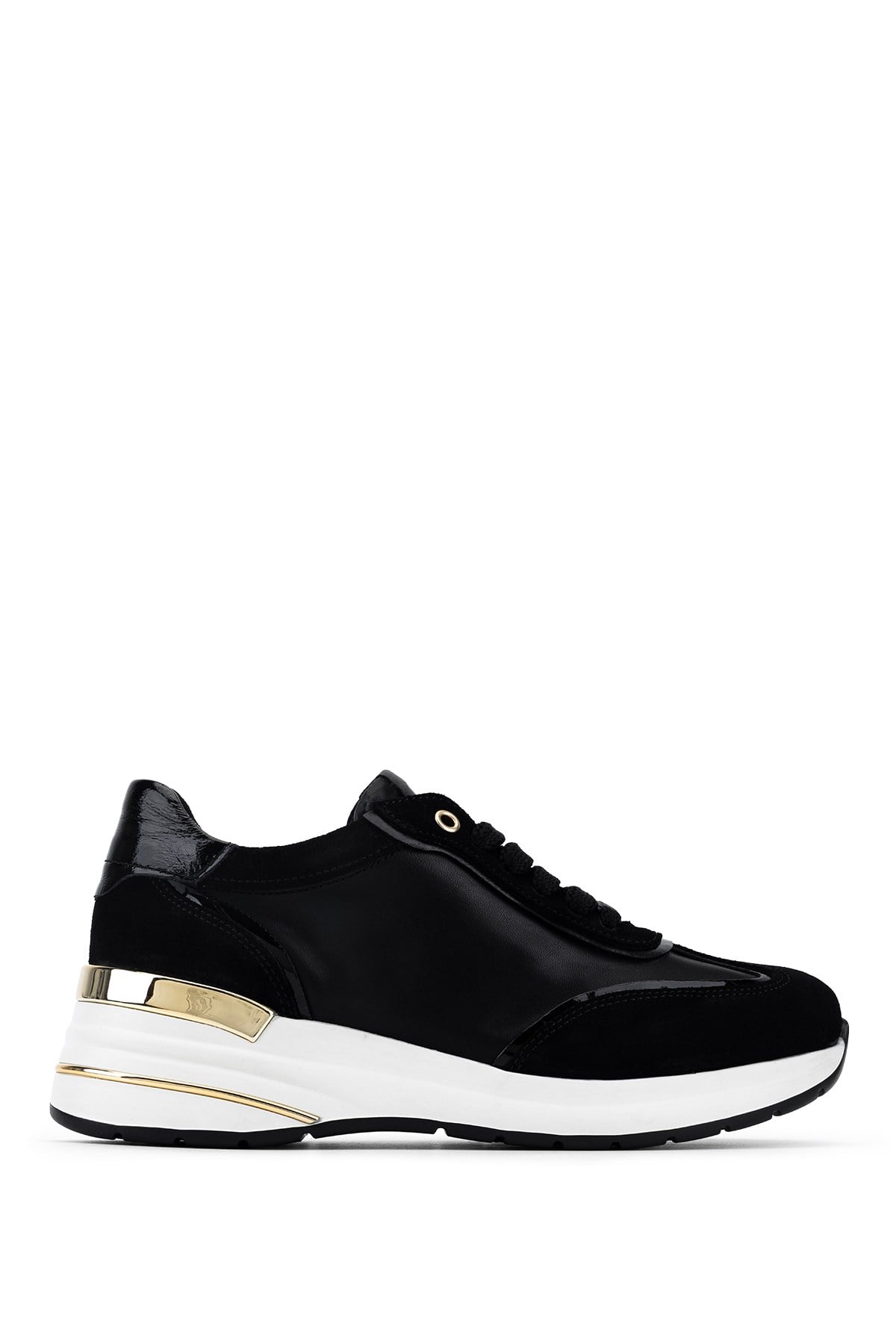 Tamer Tanca Kadın Hakiki Deri Siyah Süet Sneakers & Spor Ayakkabı