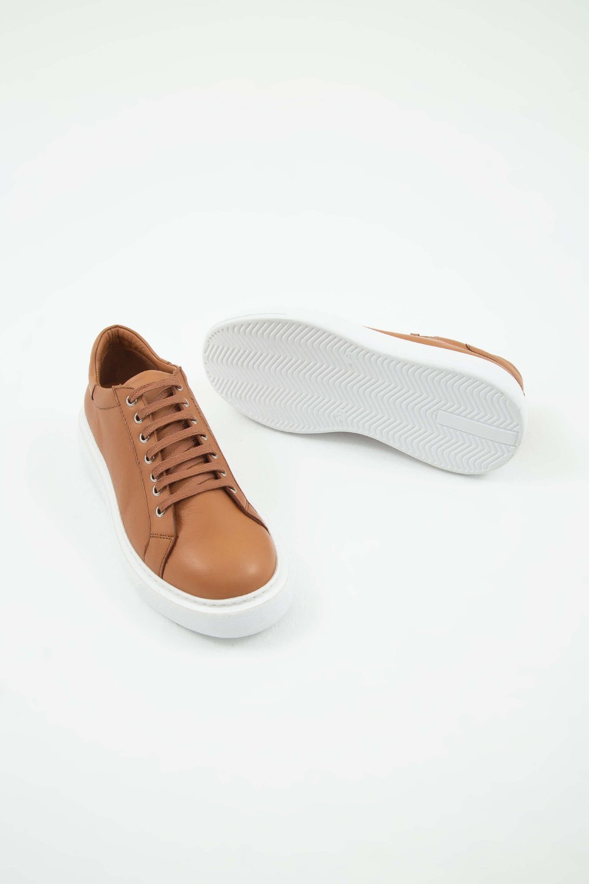 Tamer Tanca Kadın Hakiki Deri Taba Sneakers & Spor Ayakkabı