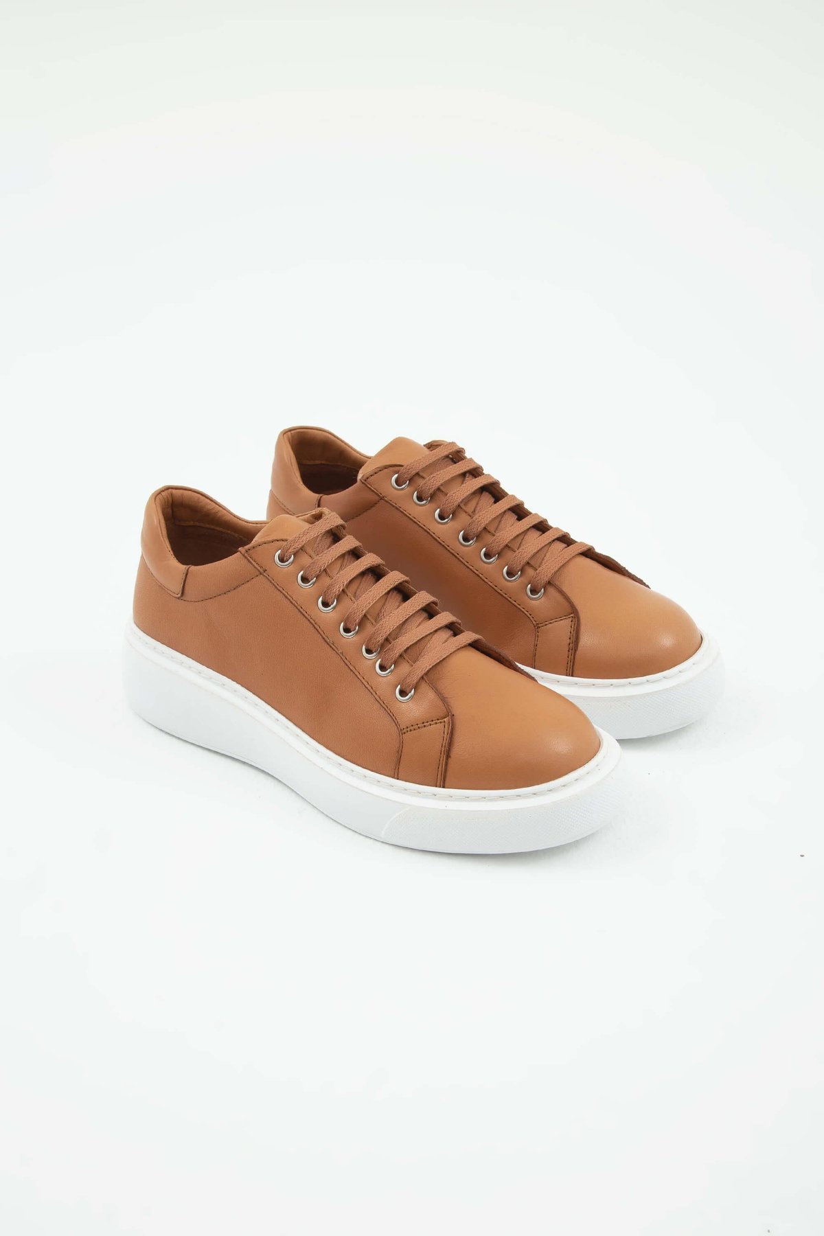 Tamer Tanca Kadın Hakiki Deri Taba Sneakers & Spor Ayakkabı