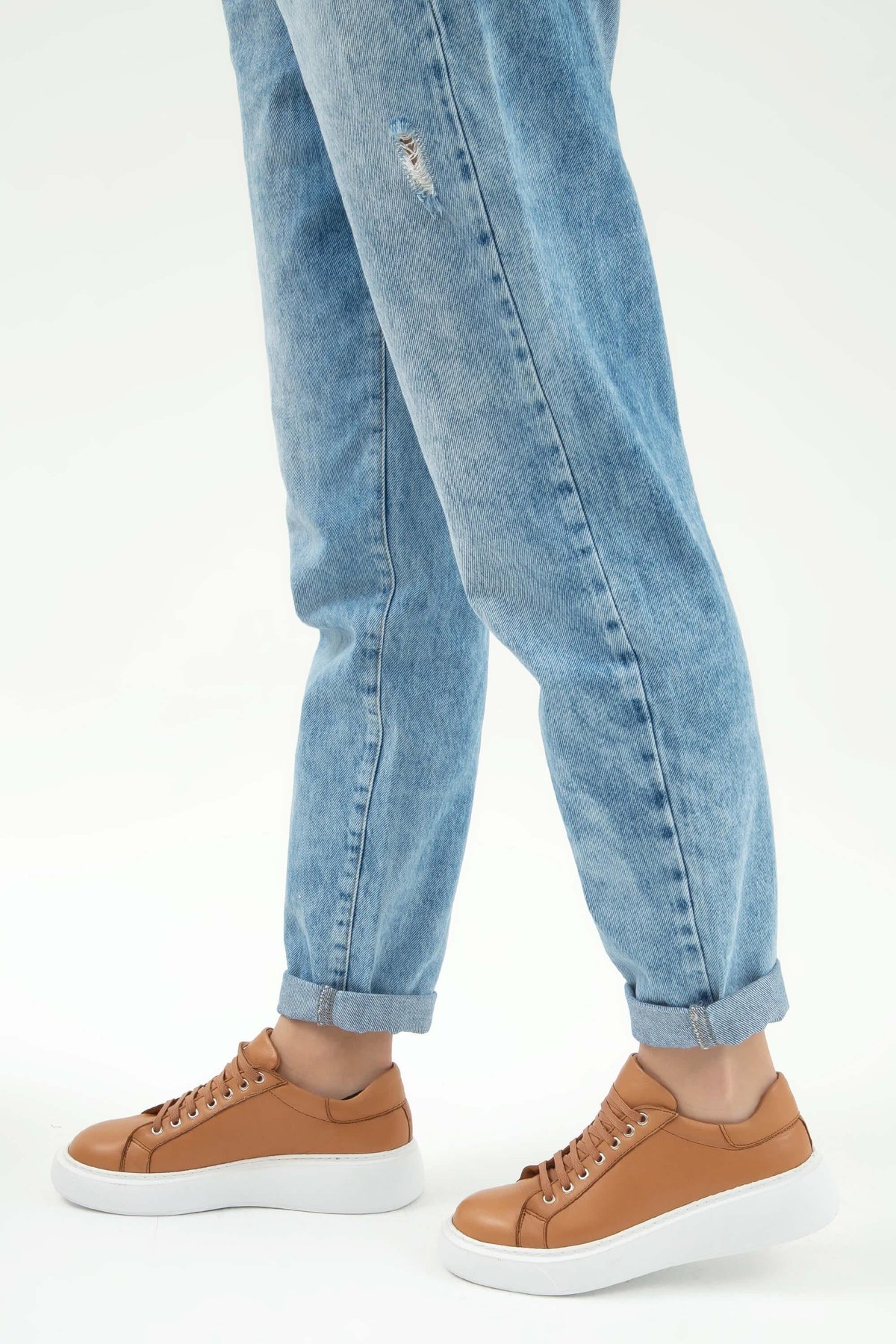 Tamer Tanca Kadın Hakiki Deri Taba Sneakers & Spor Ayakkabı