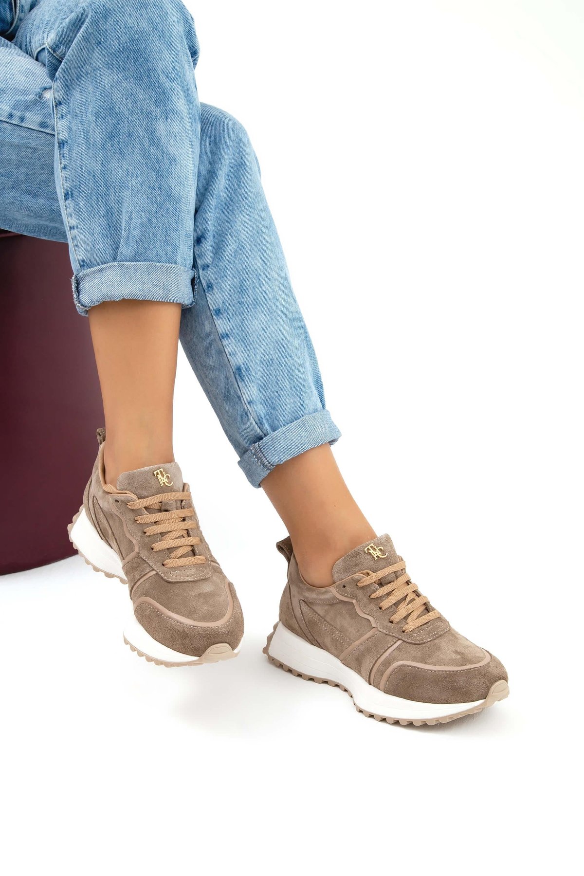Tamer Tanca Kadın Hakiki Deri Vizon Süet Sneakers & Spor Ayakkabı