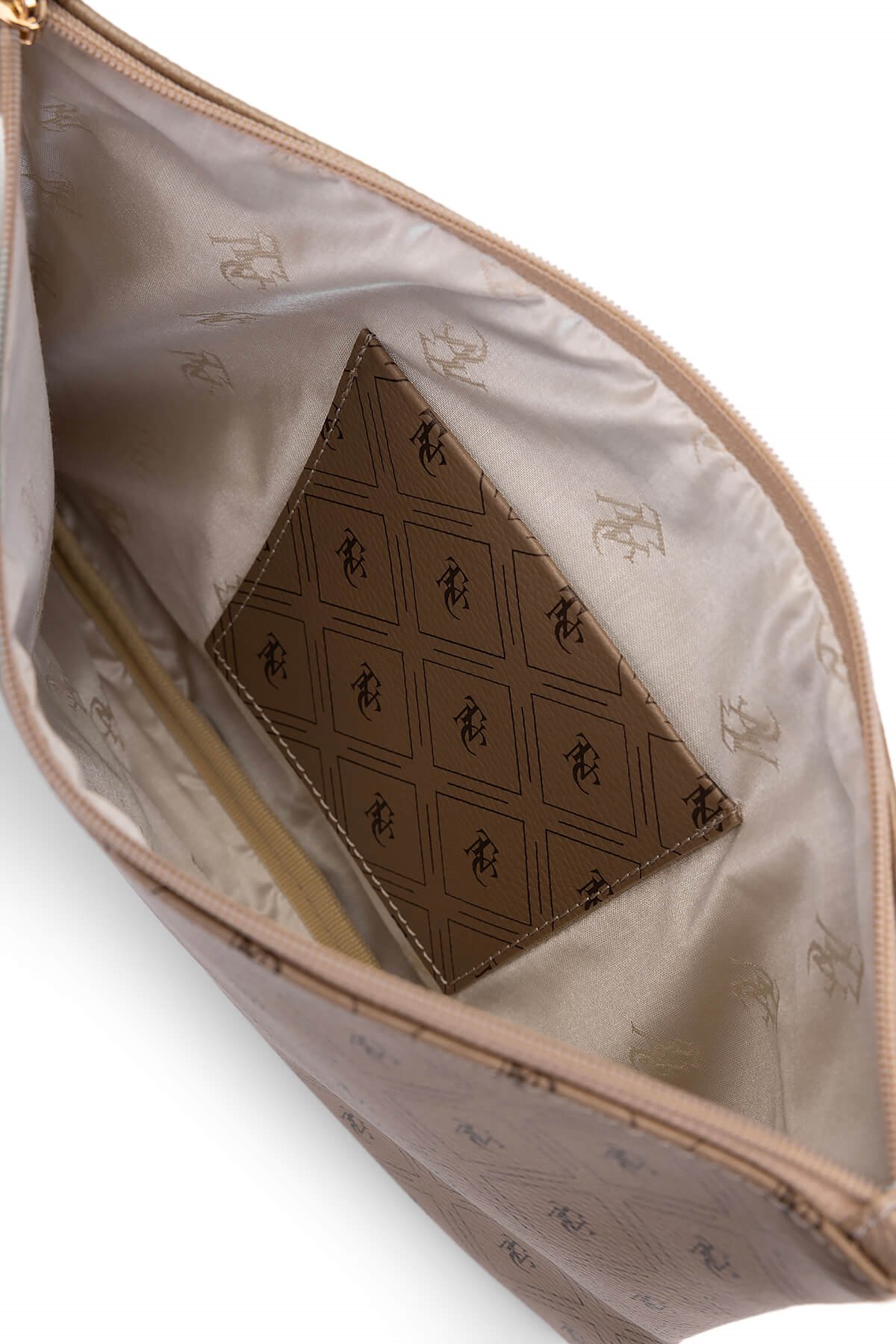 Tamer Tanca Kadın Suni Deri Altın Desen Clutch Çanta