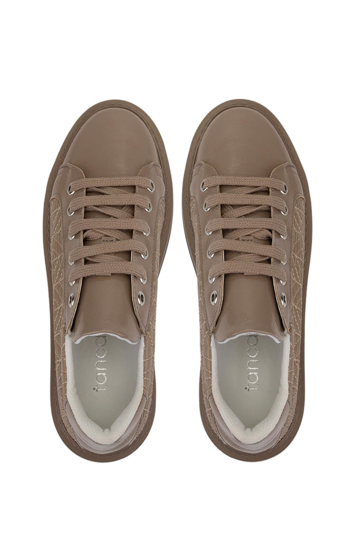 Tamer Tanca Kadın Suni Deri Bej Sneakers & Spor Ayakkabı