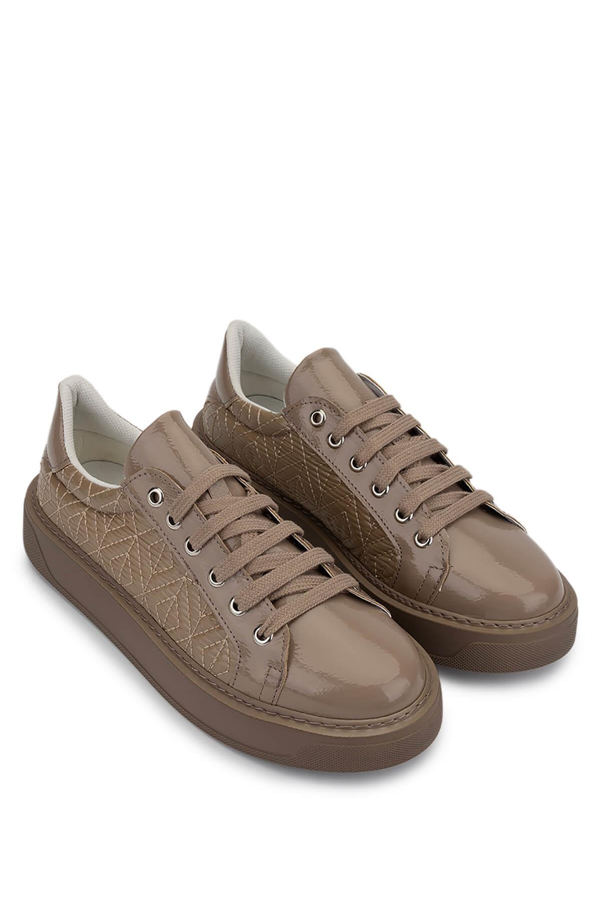 Tamer Tanca Kadın Suni Deri Bej Sneakers & Spor Ayakkabı