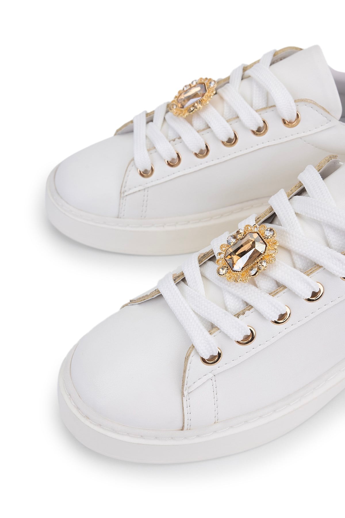 Tamer Tanca Kadın Suni Deri Beyaz Sneakers & Spor Ayakkabı