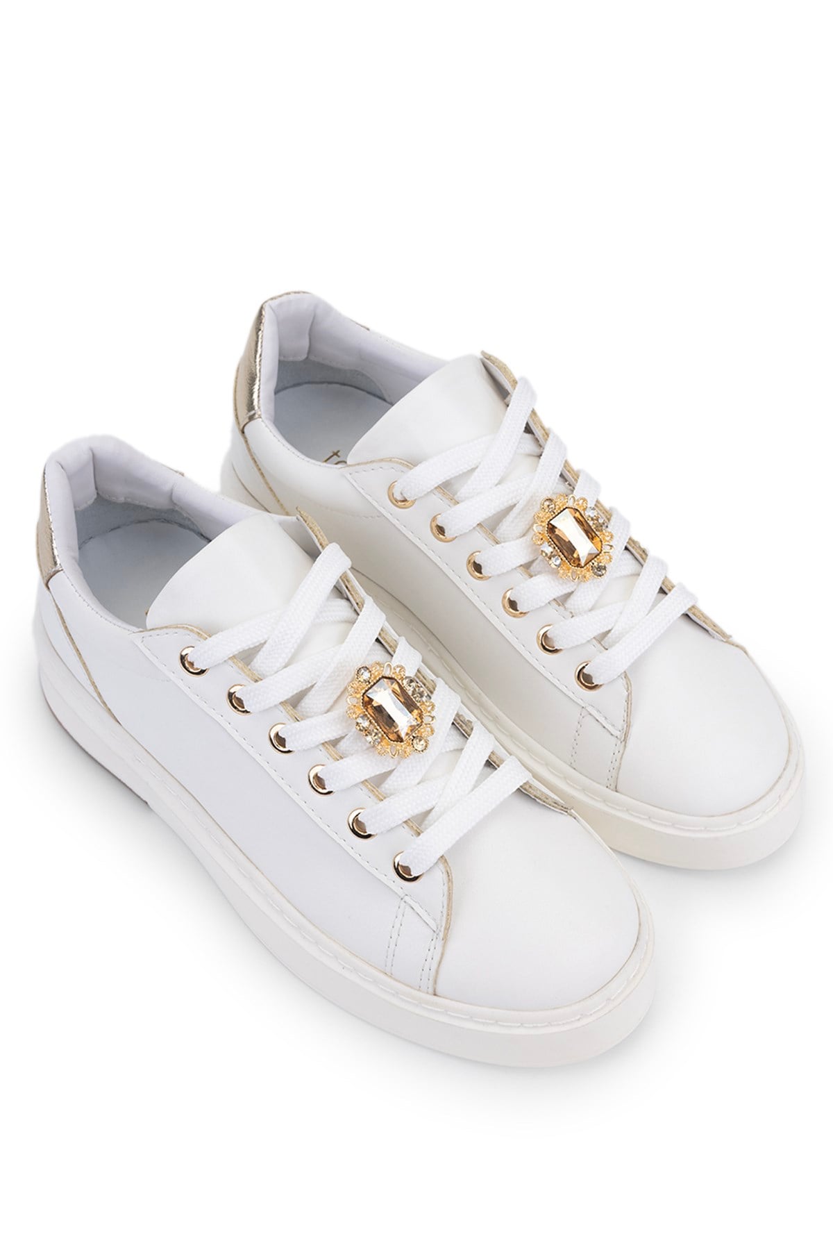 Tamer Tanca Kadın Suni Deri Beyaz Sneakers & Spor Ayakkabı