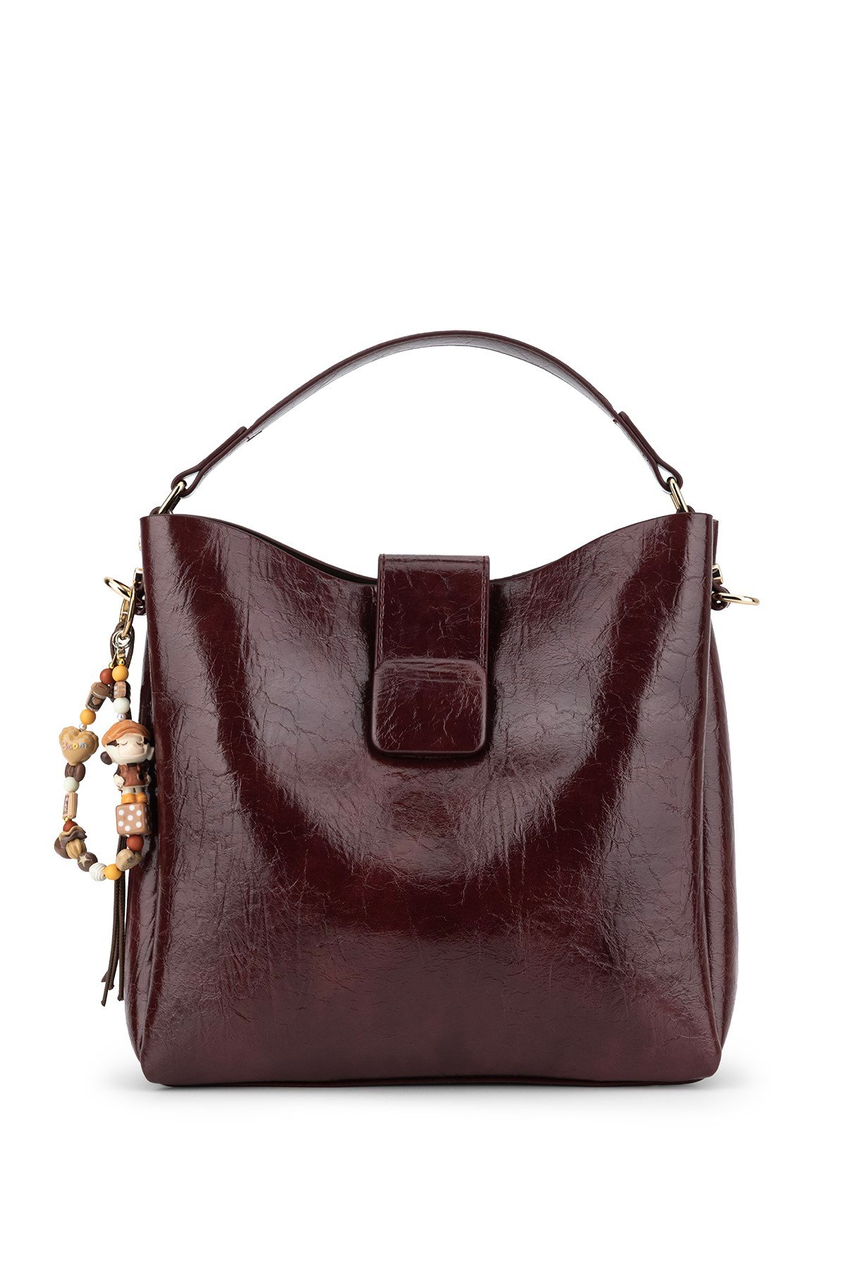 Tamer Tanca Kadın Suni Deri Bordo Omuz Çanta