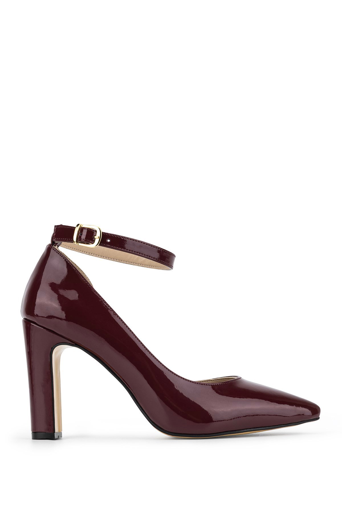 Tamer Tanca Kadın Suni Deri Bordo Rugan Topuklu & Stiletto Ayakkabı