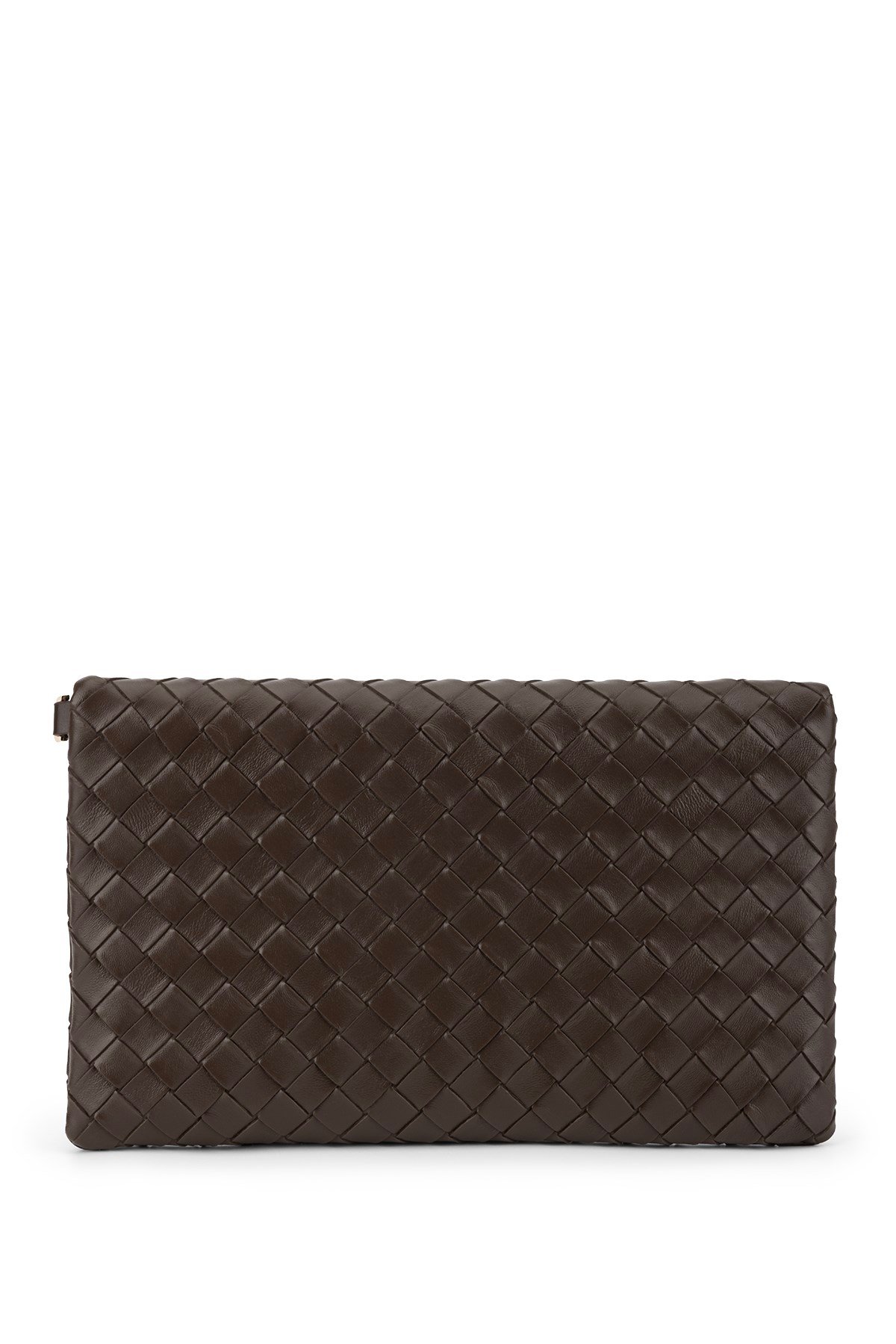 Tamer Tanca Kadın Suni Deri Kahverengi Clutch Çanta
