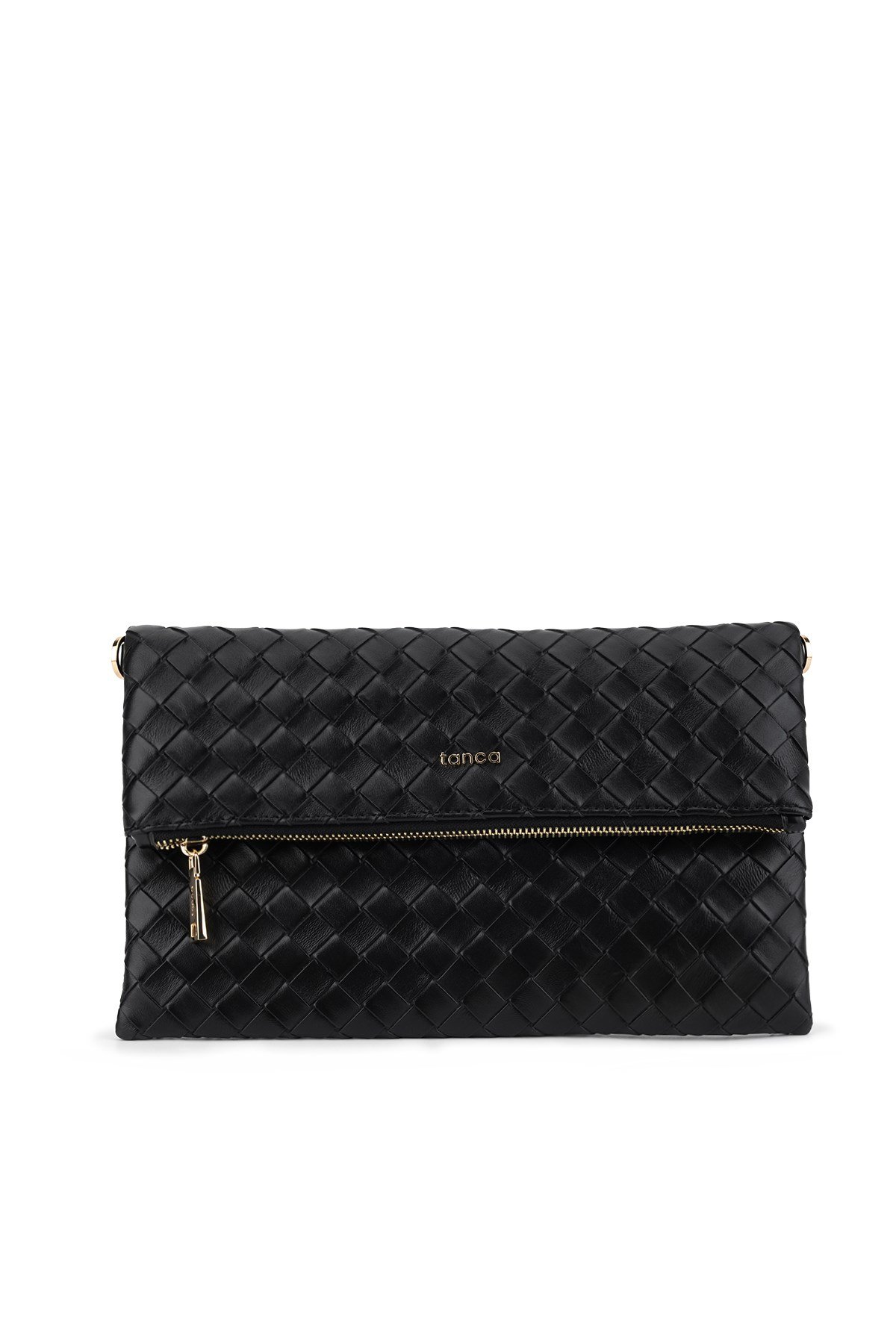 Tamer Tanca Kadın Suni Deri Siyah Clutch Çanta