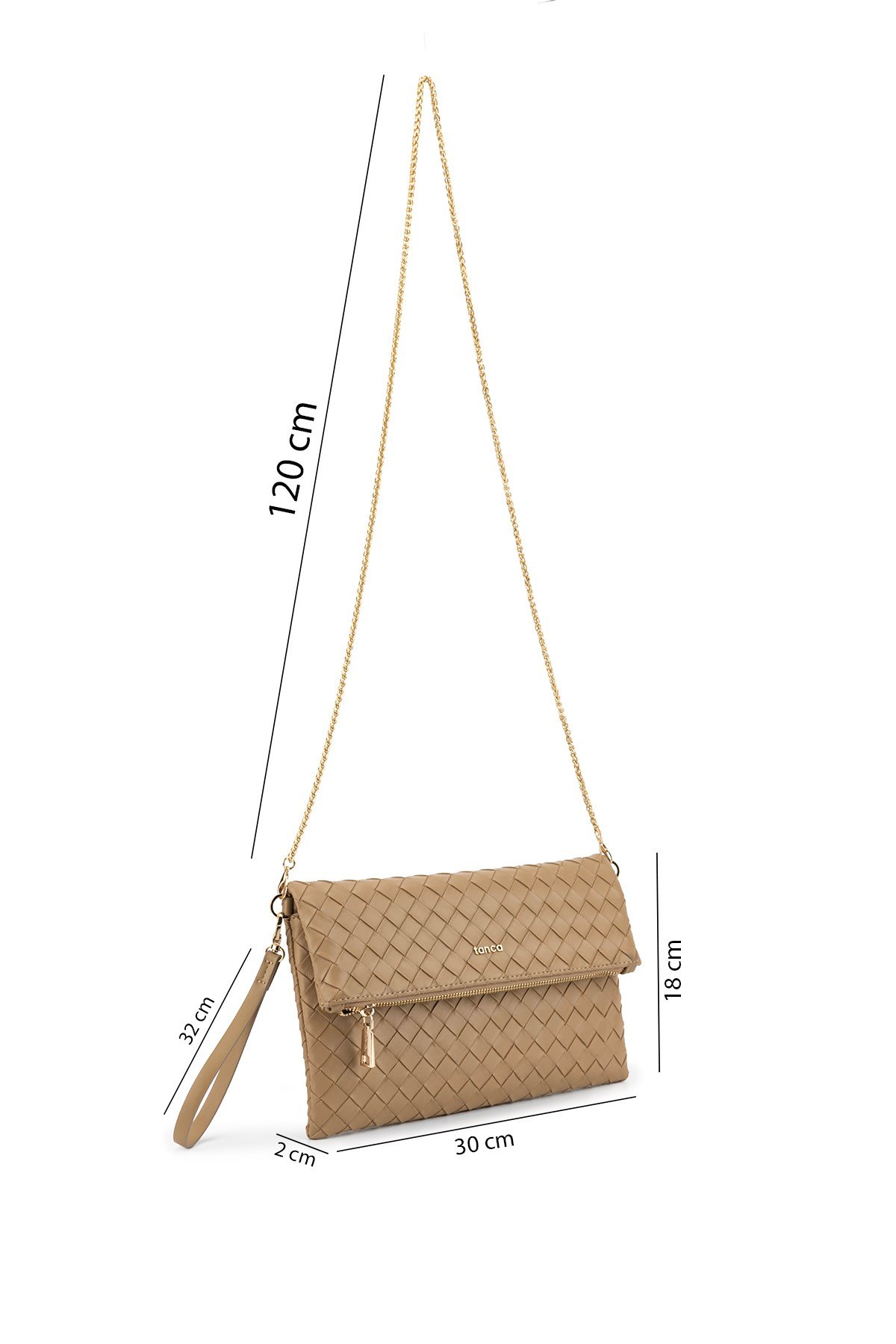 Tamer Tanca Kadın Suni Deri Vizon Clutch Çanta