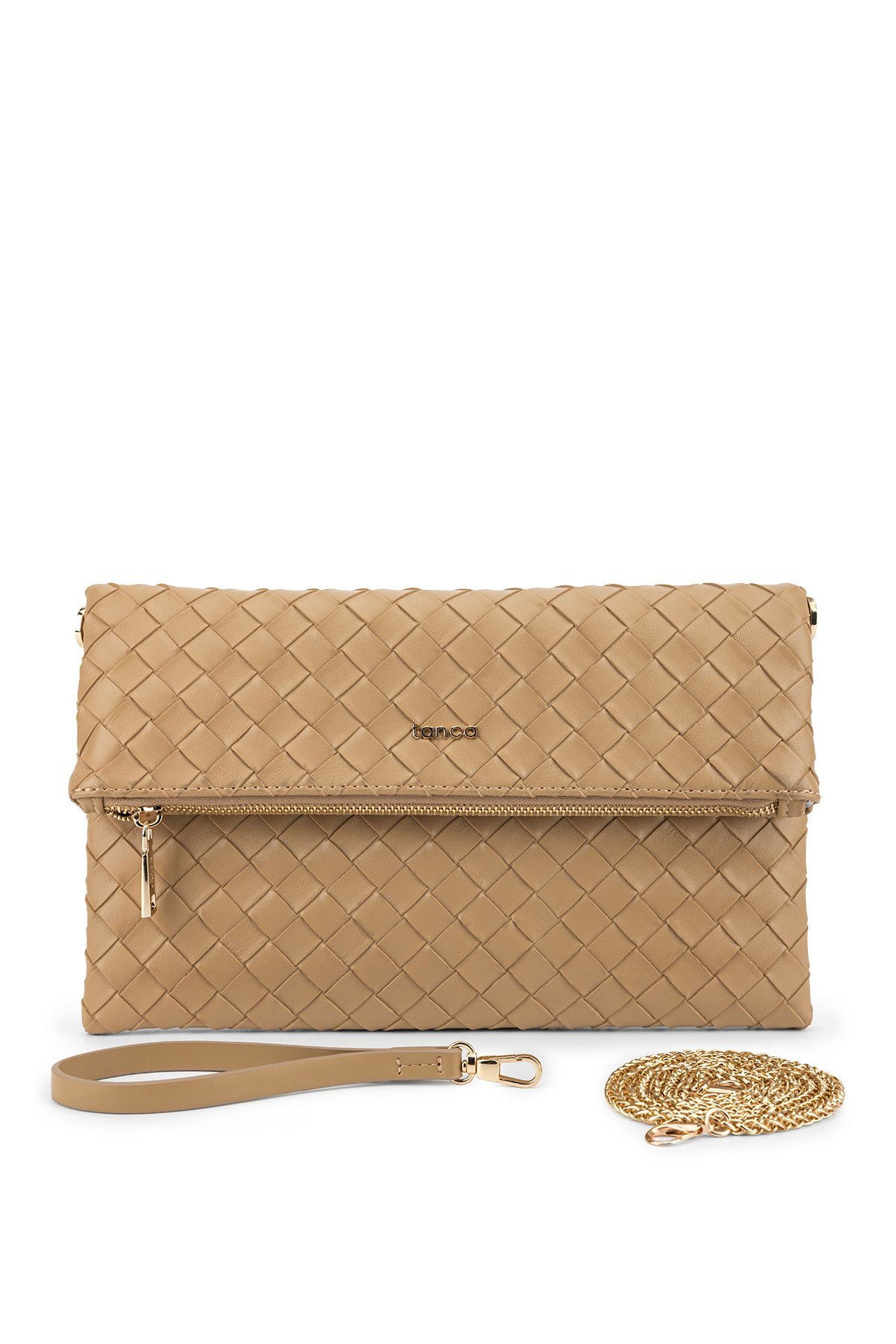 Tamer Tanca Kadın Suni Deri Vizon Clutch Çanta