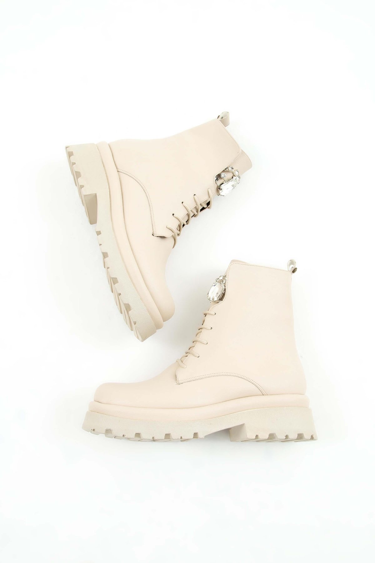 Tamer Tanca Kadın Vegan Bej Casual Bot