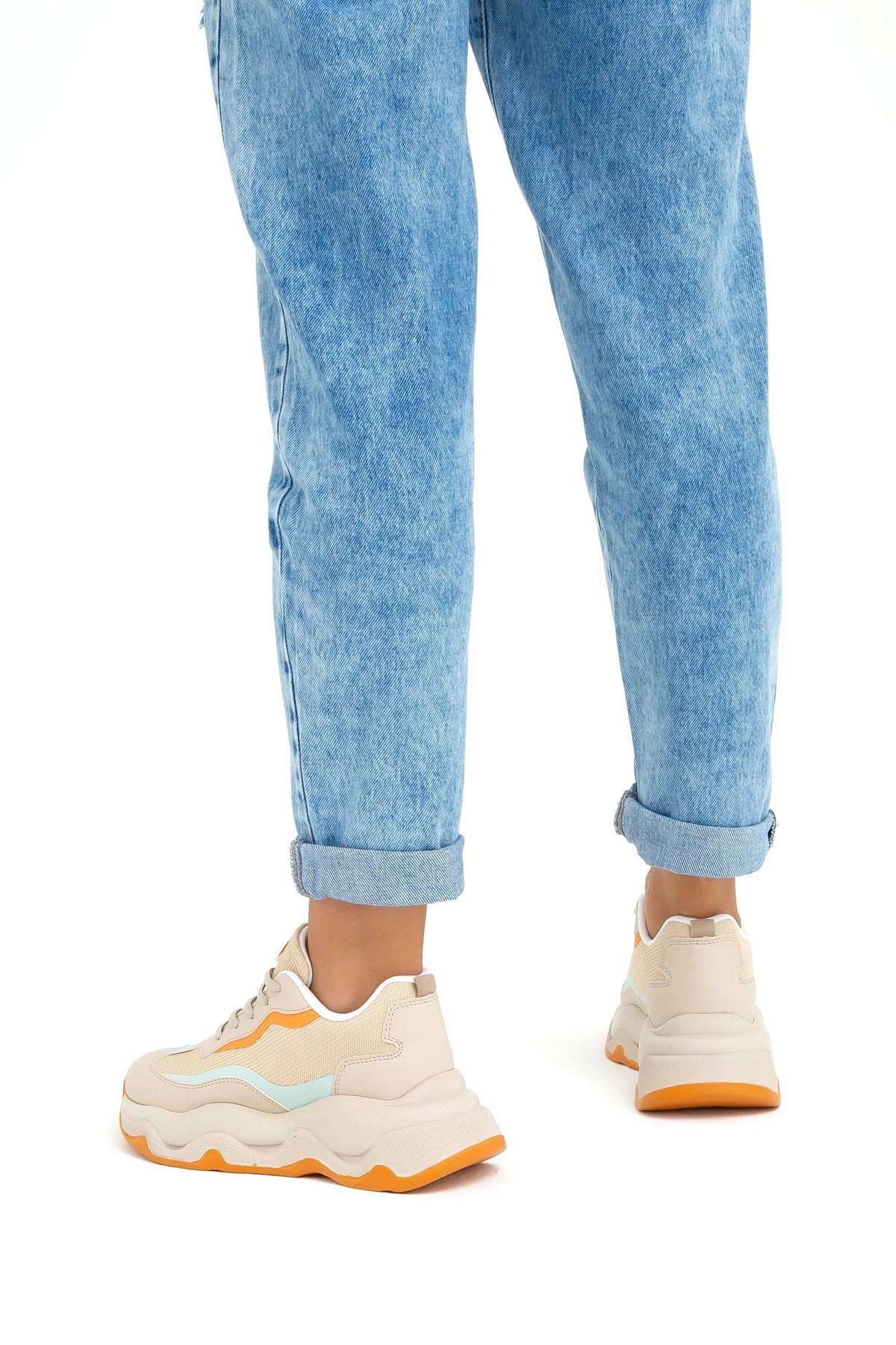 Tamer Tanca Kadın Vegan Bej Sneakers & Spor Ayakkabı