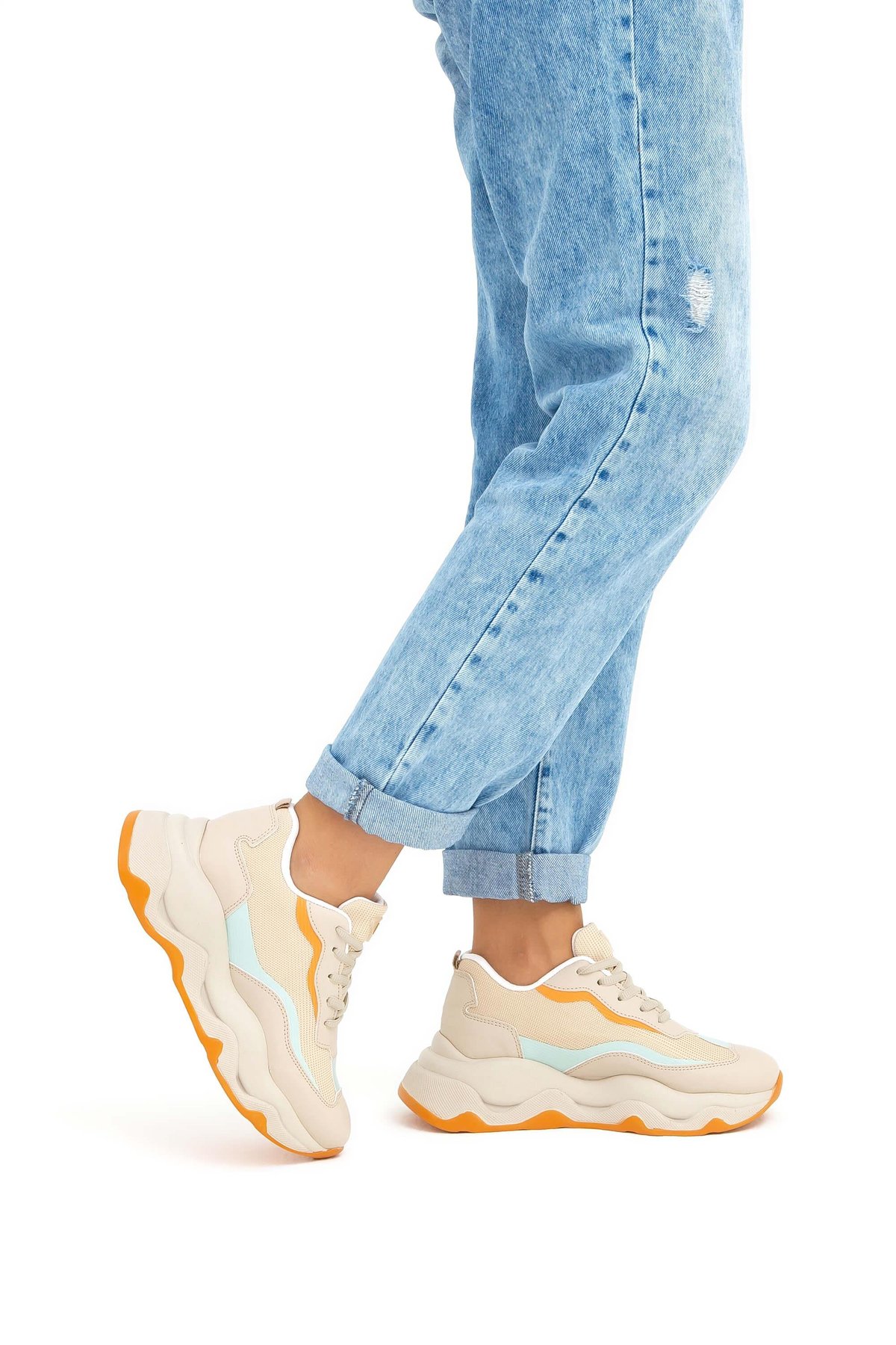 Tamer Tanca Kadın Vegan Bej Sneakers & Spor Ayakkabı