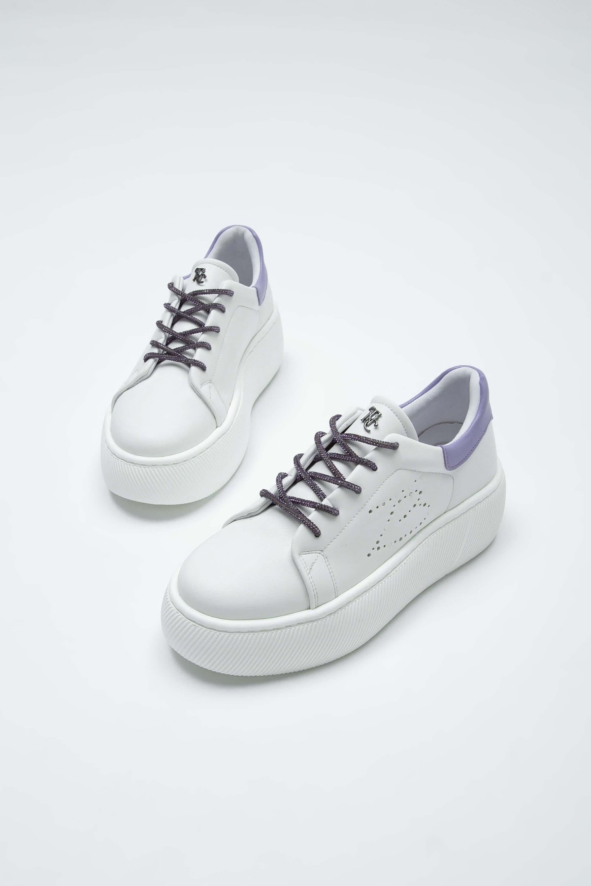 Tamer Tanca Kadın Vegan Beyaz/Mor Sneakers & Spor Ayakkabı