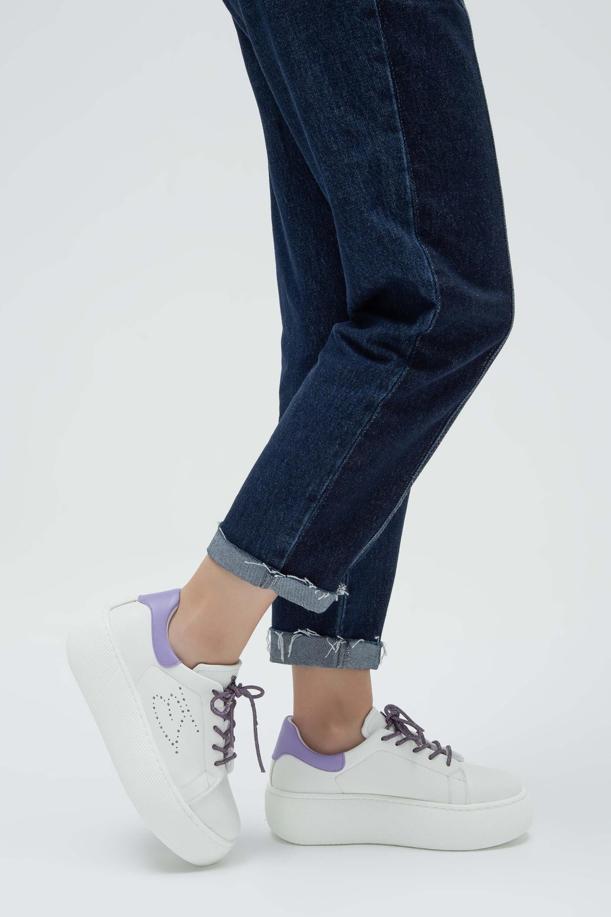 Tamer Tanca Kadın Vegan Beyaz/Mor Sneakers & Spor Ayakkabı