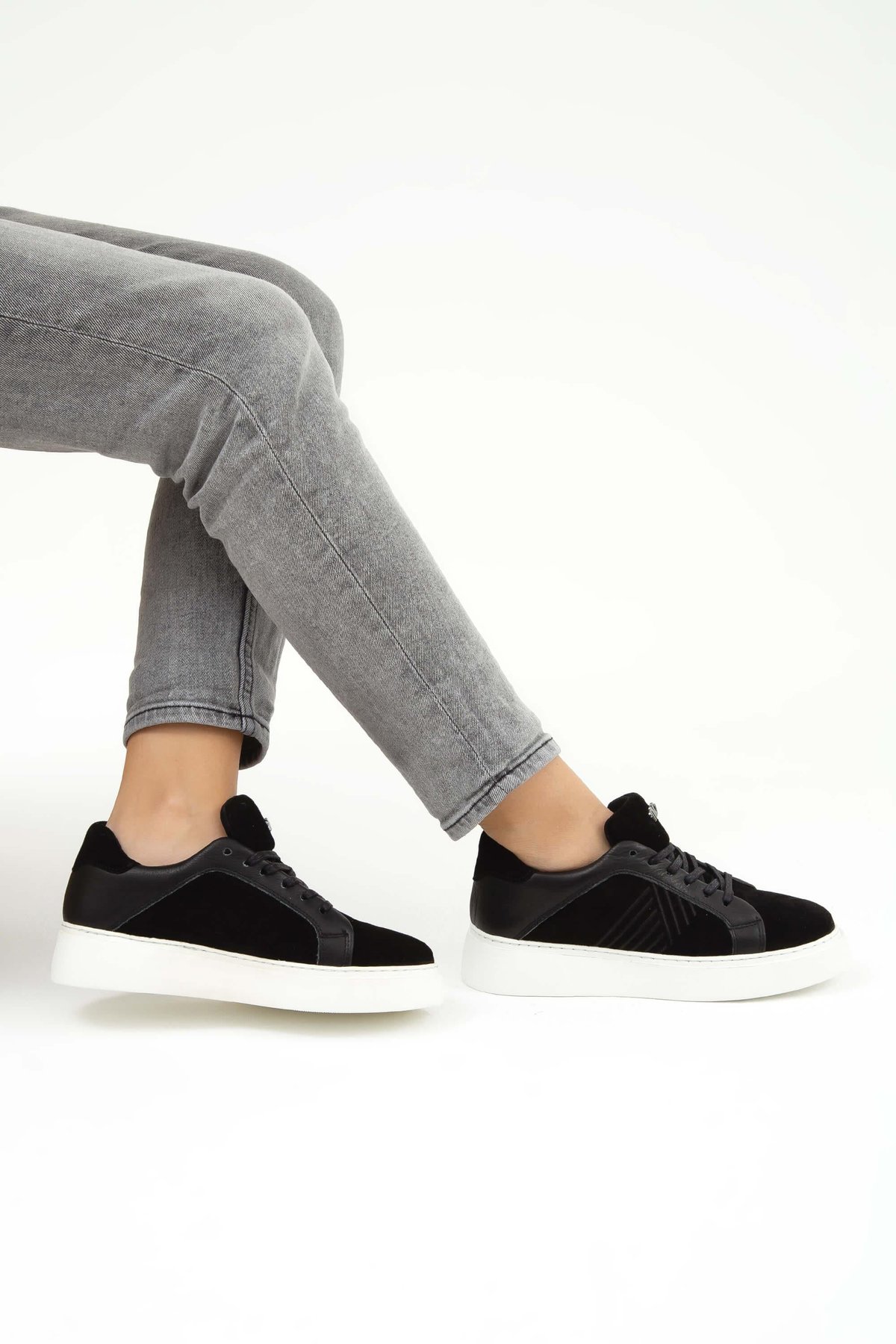 Tamer Tanca Kadın Vegan Siyah Sneakers & Spor Ayakkabı