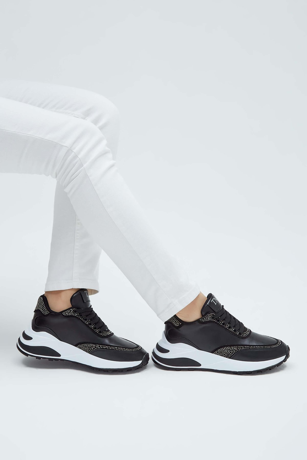 Tamer Tanca Kadın Vegan Siyah Sneakers & Spor Ayakkabı