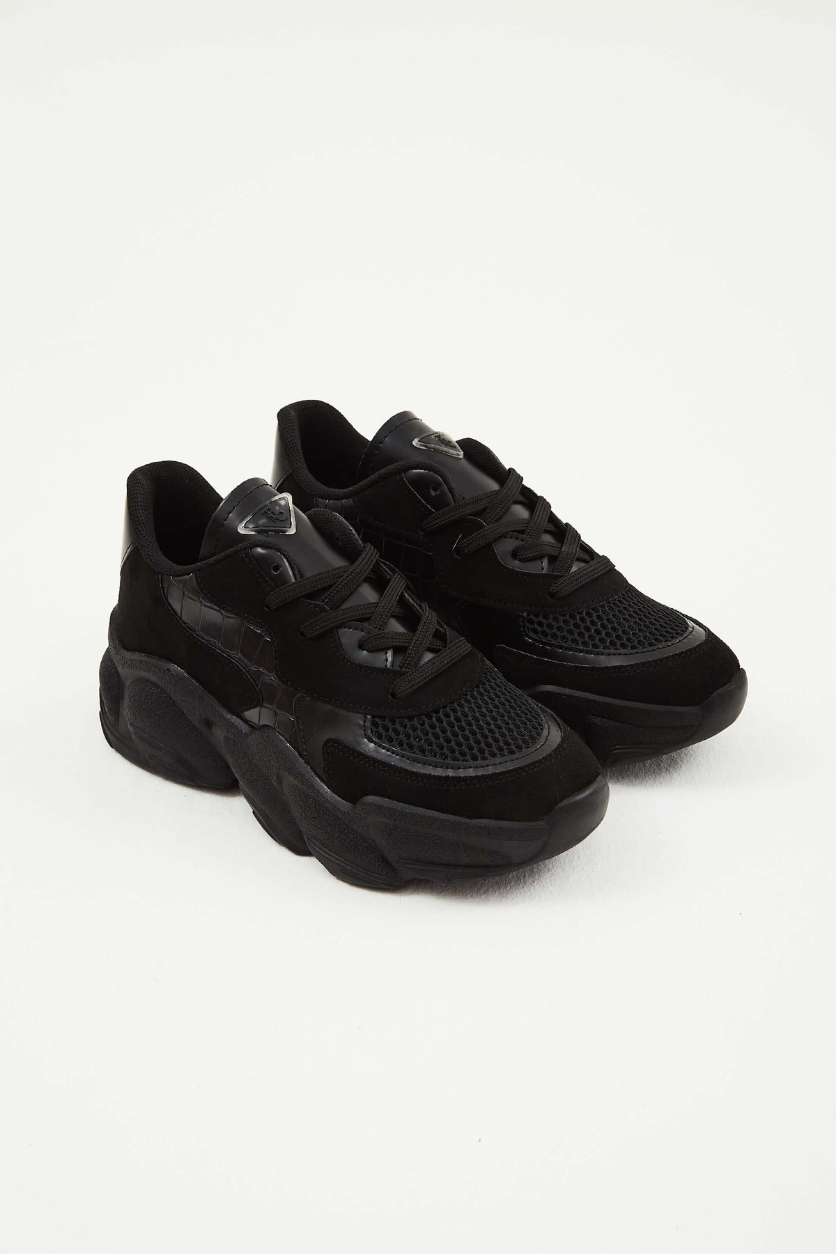 Tamer Tanca Kadın Vegan Siyah Sneakers & Spor Ayakkabı